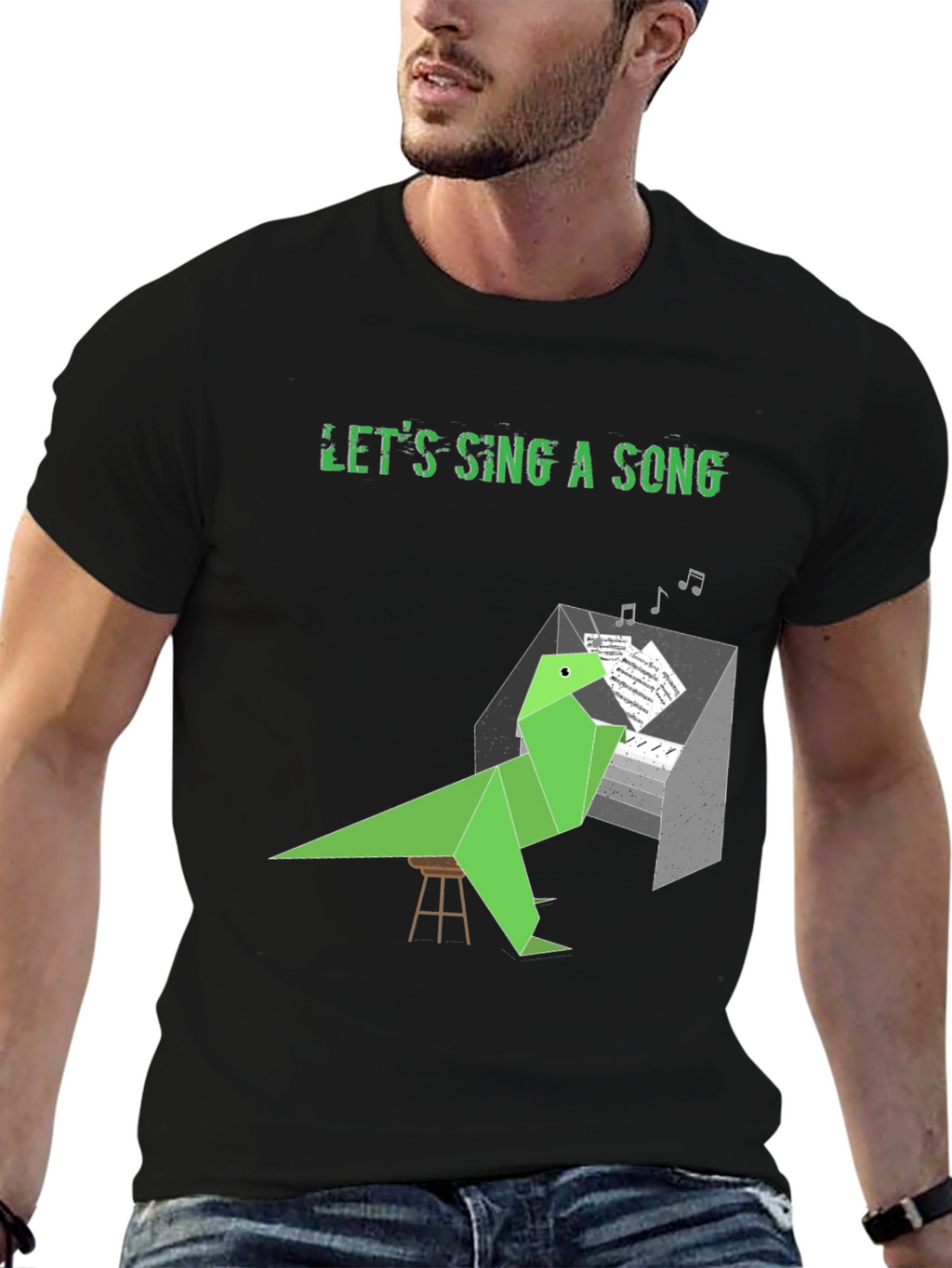 Musical Dino T-Shirt - Lets Sing A Song