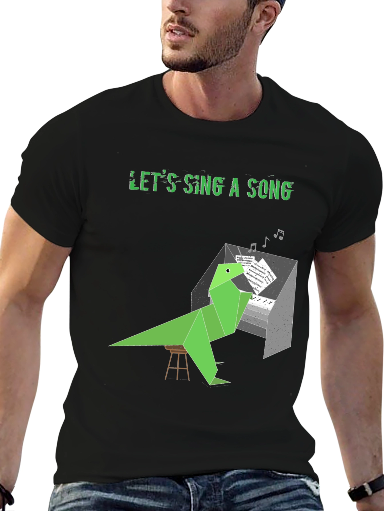 Musical Dino T-Shirt - Lets Sing A Song