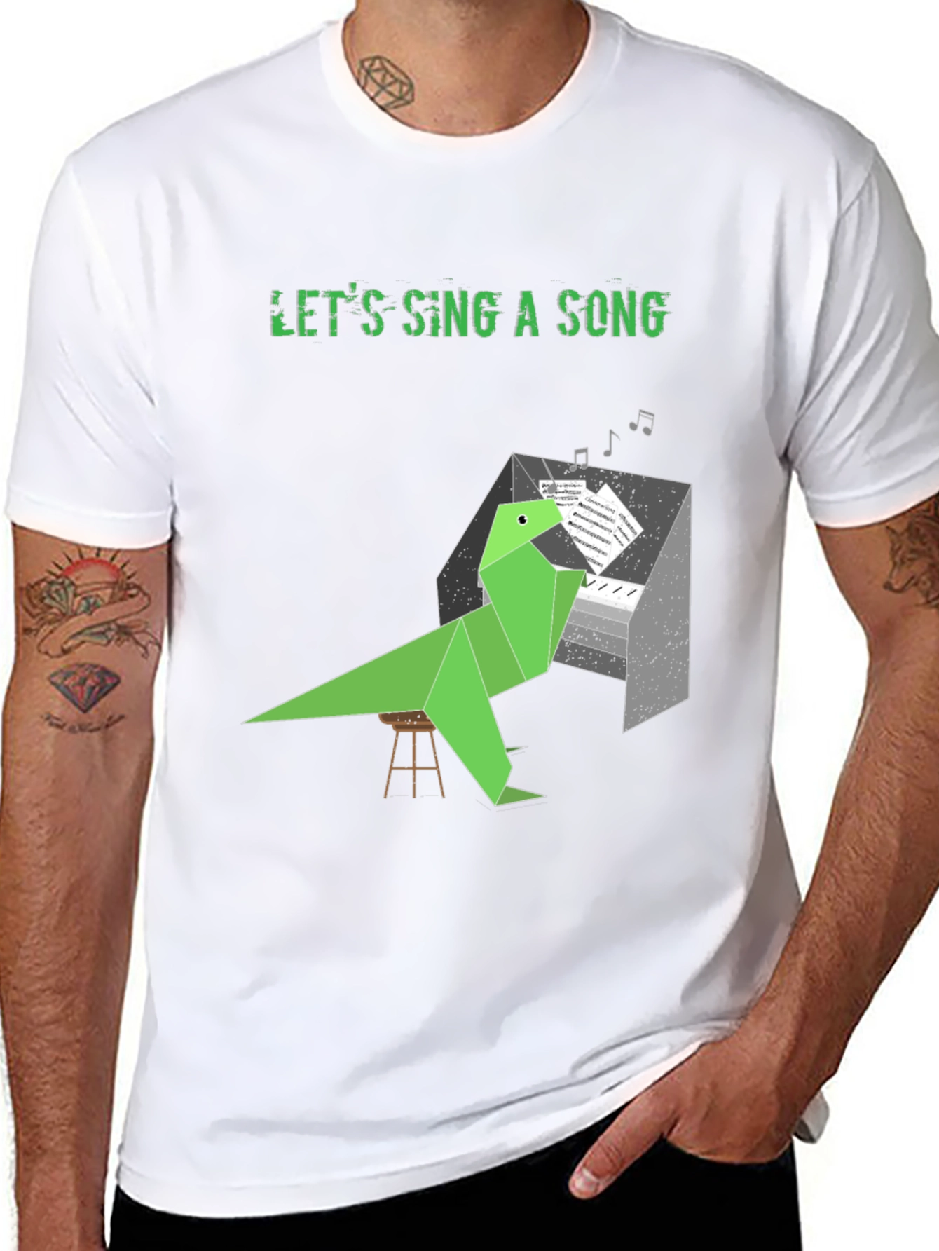 Musical Dino T-Shirt - Lets Sing A Song