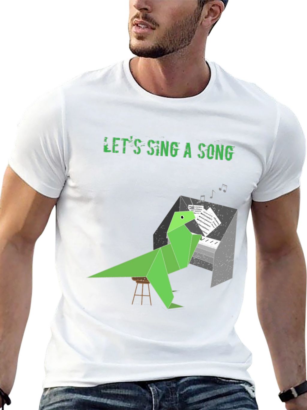 Musical Dino T-Shirt - Lets Sing A Song