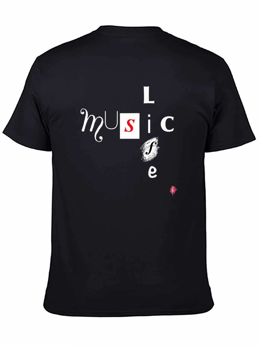 Music Lovers Black Graphic T-Shirt