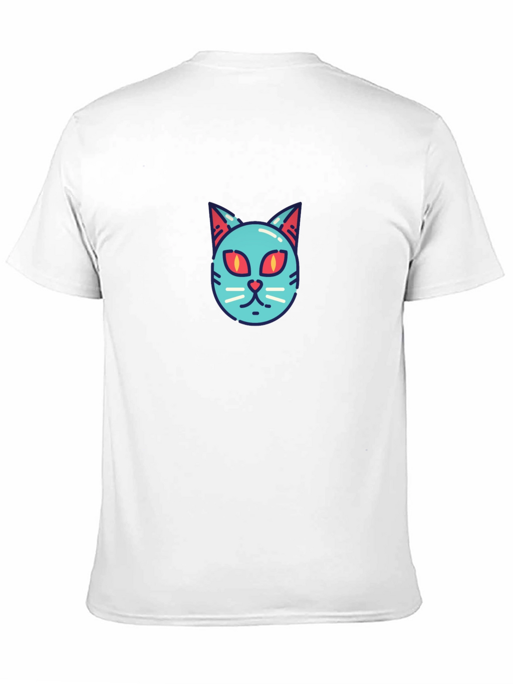 Cool Cat Face T-Shirt - Graphic Print Tee