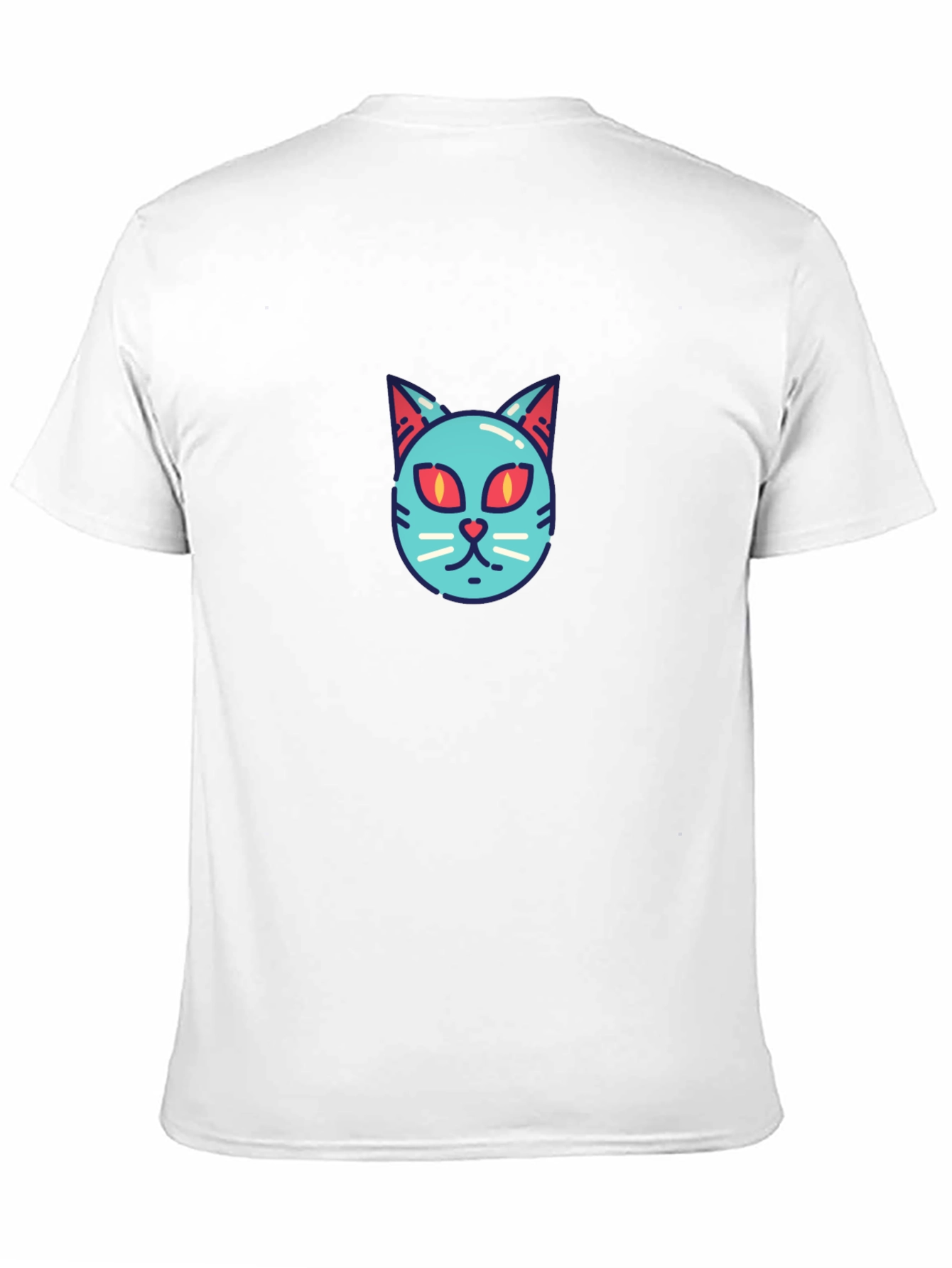 Cool Cat Face T-Shirt - Graphic Print Tee