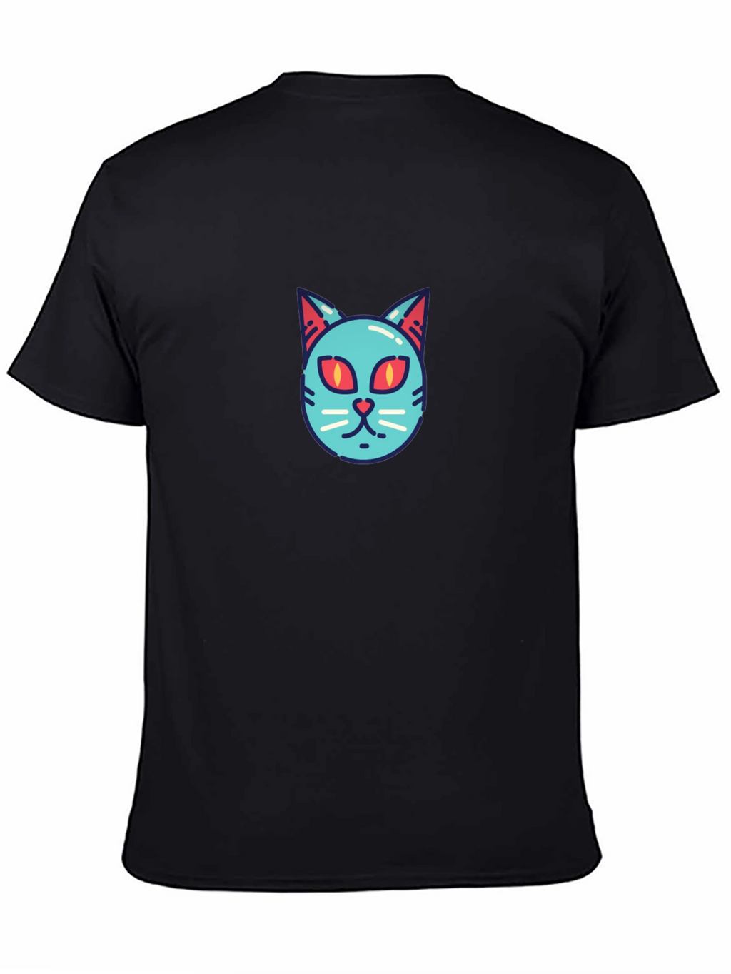 Cool Cat Face T-Shirt - Graphic Print Tee