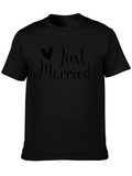 Just Married Graphic Tee - Newlywed Celebration