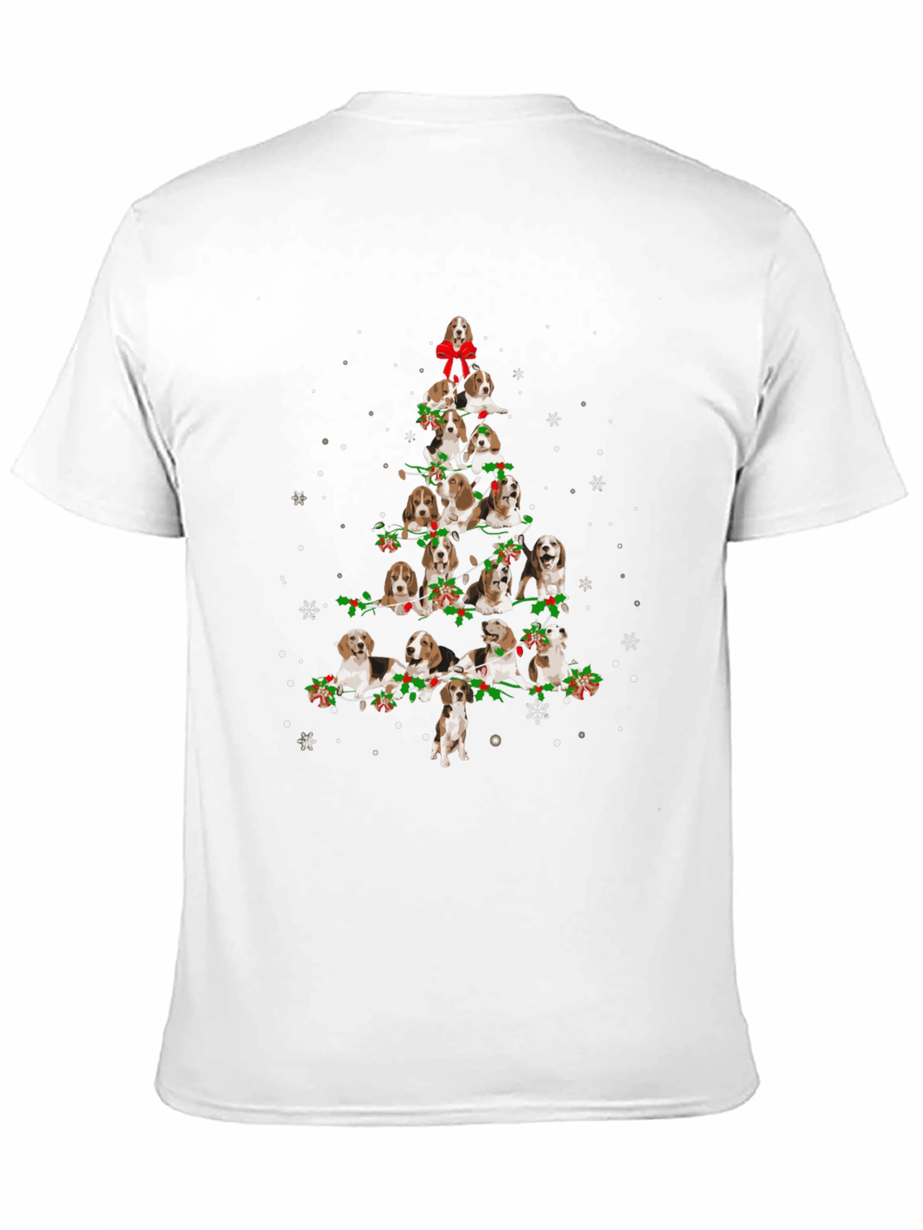 Beagle Christmas Tree Black T-Shirt
