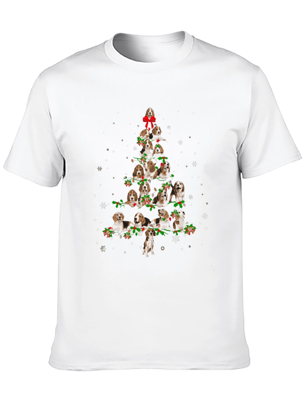 Beagle Christmas Tree Black T-Shirt