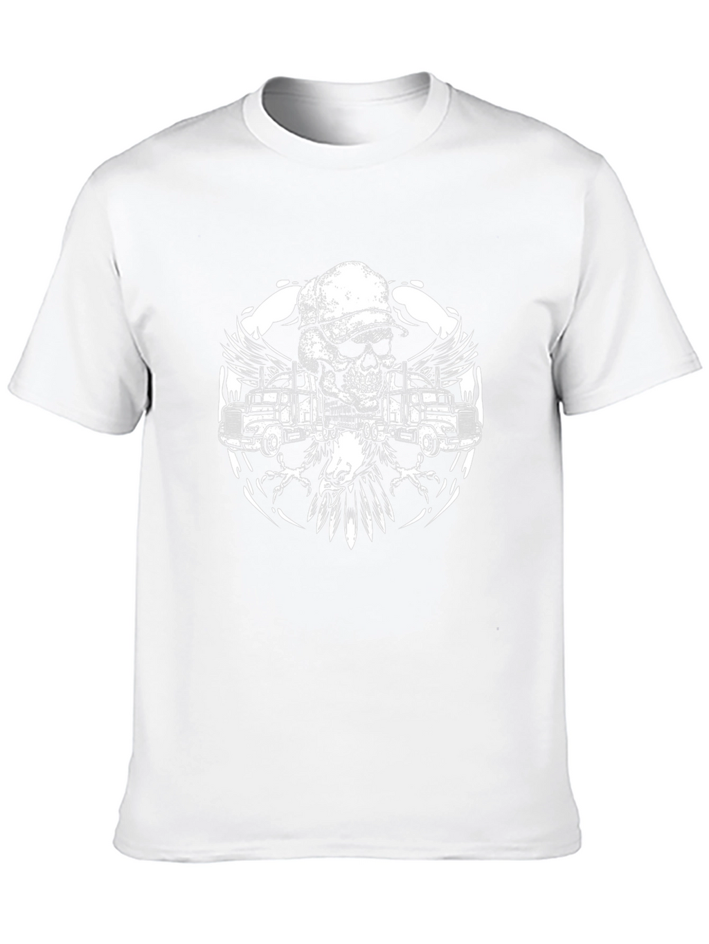 Trucker Skull Graphic T-Shirt