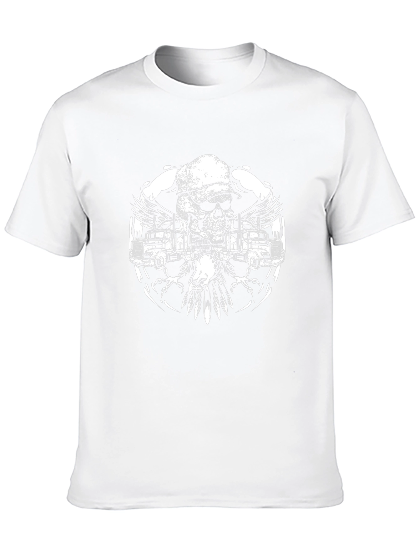 Trucker Skull Graphic T-Shirt