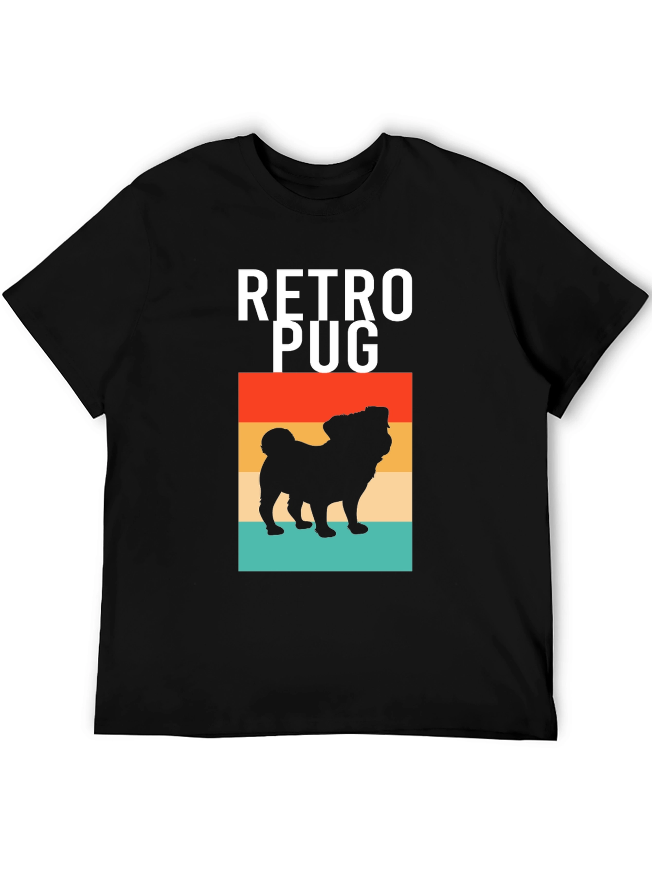 Retro Pug Graphic Tee - Vintage Style