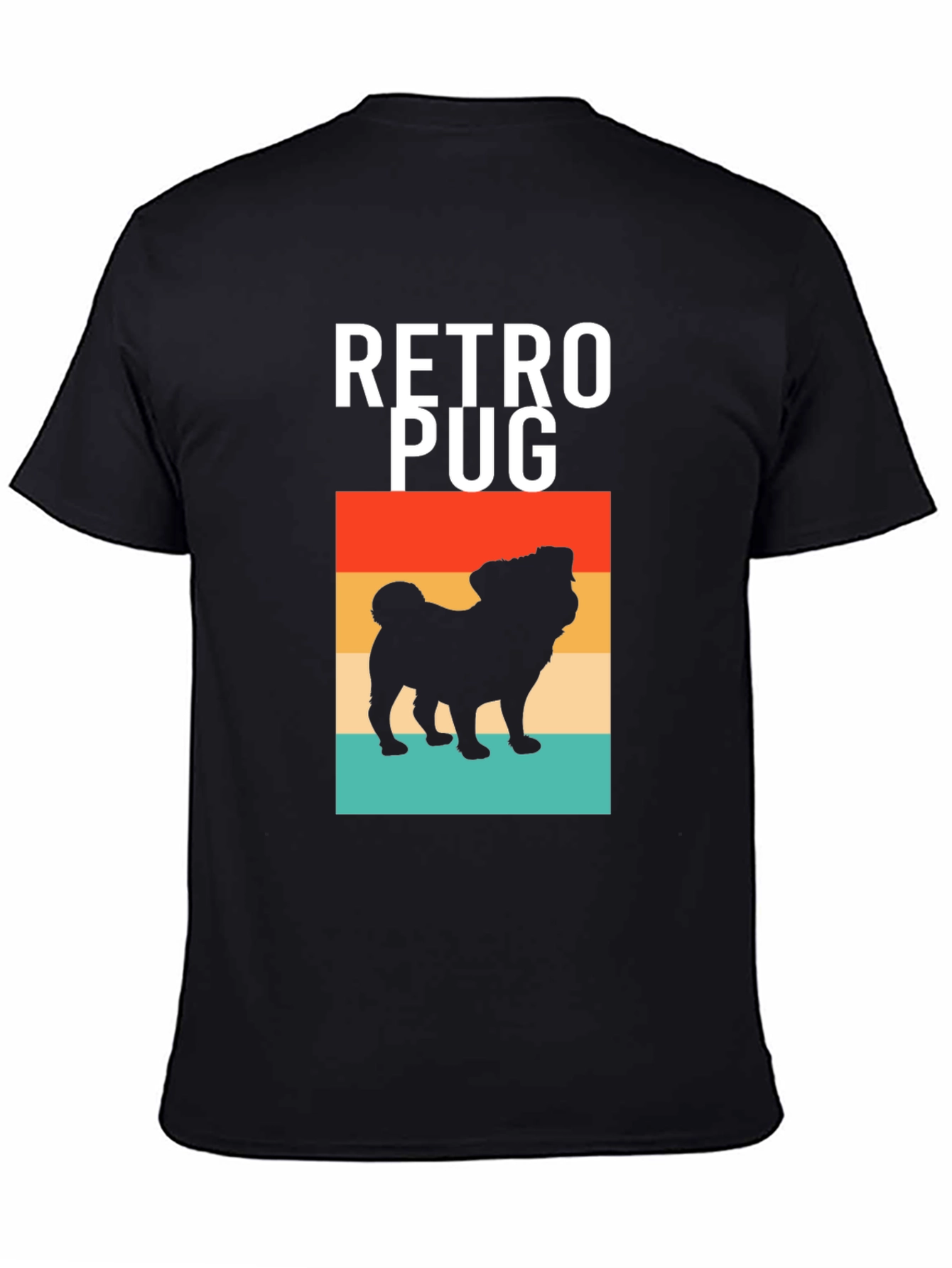 Retro Pug Graphic Tee - Vintage Style