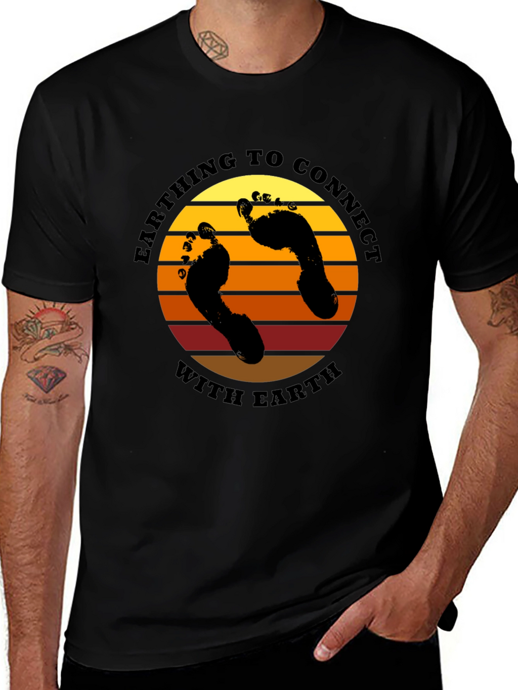 Earthing Connect T-Shirt: Grounding with Nature