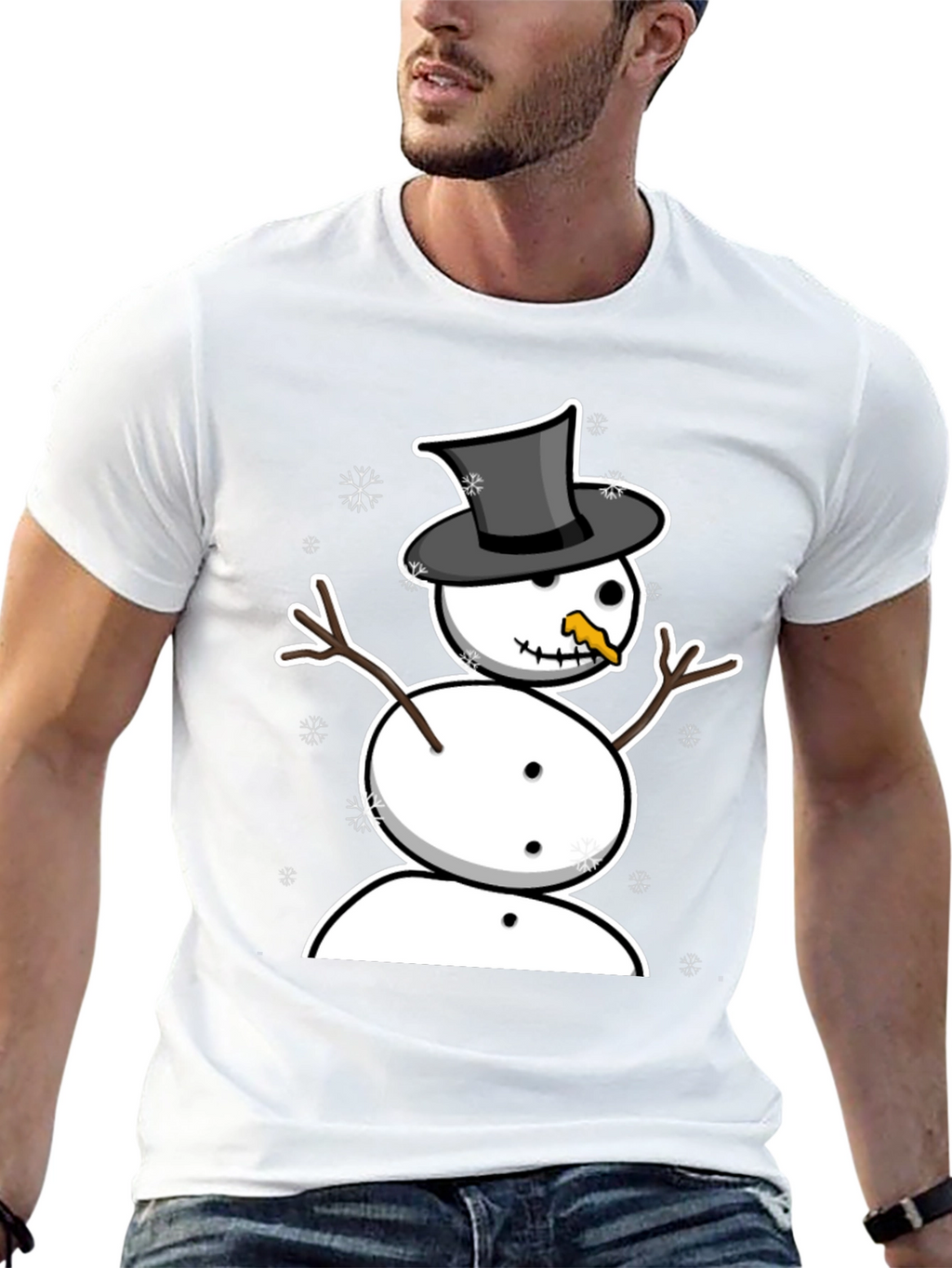 Snowman Graphic Tee - Winter Holiday Style