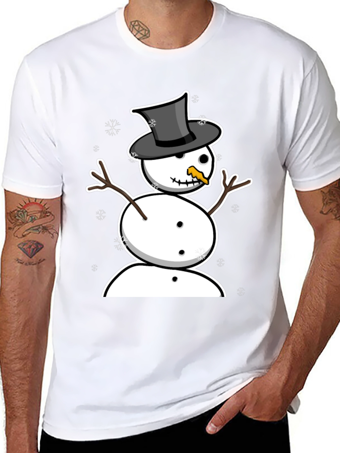 Snowman Graphic Tee - Winter Holiday Style