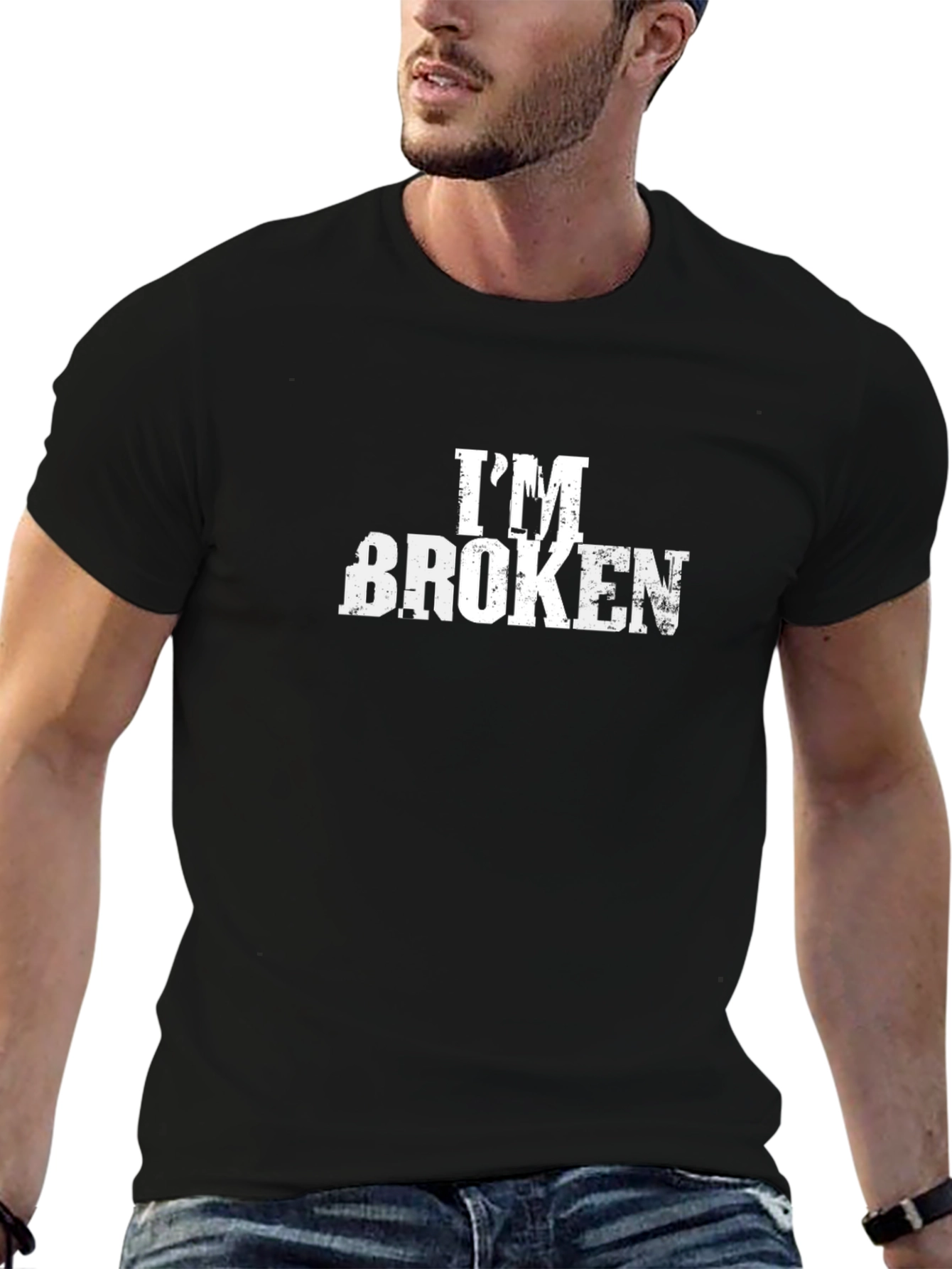 Im Broken Graphic Black T-Shirt