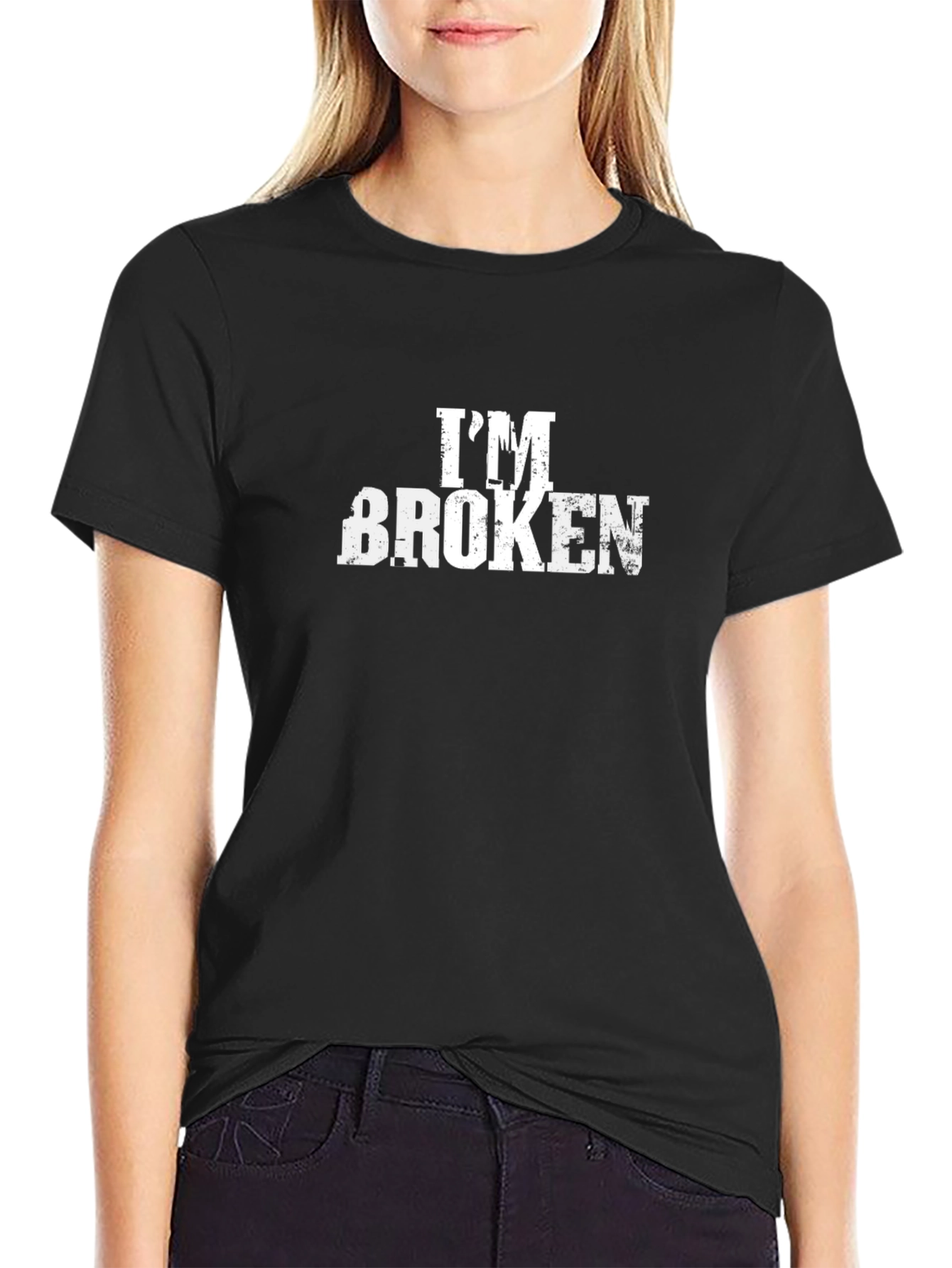 Im Broken Graphic Black T-Shirt