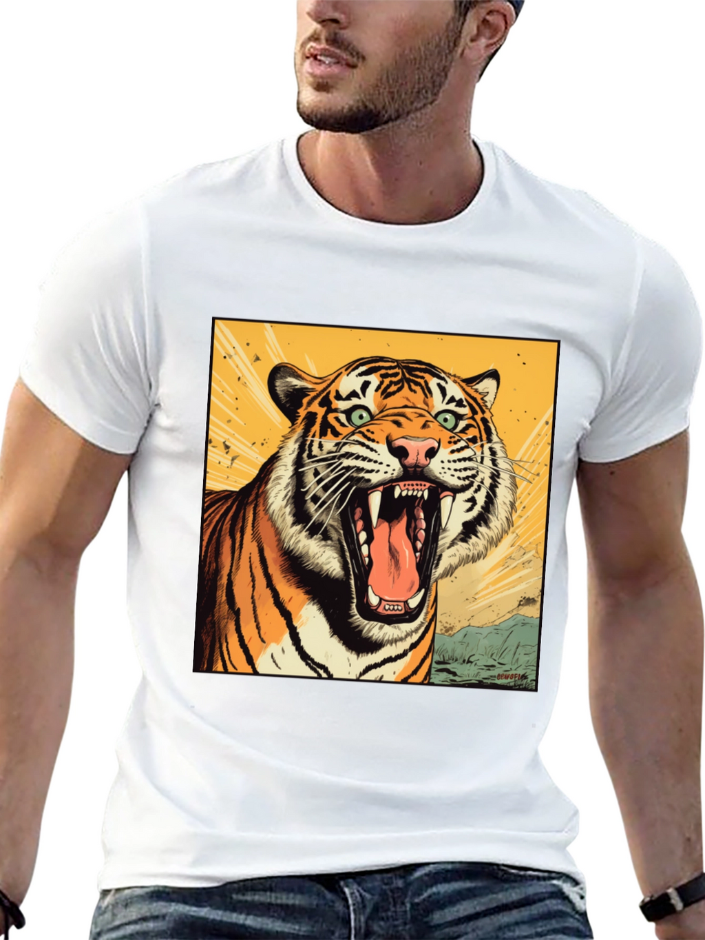 Tiger Graphic Tee - Fierce Roar Design