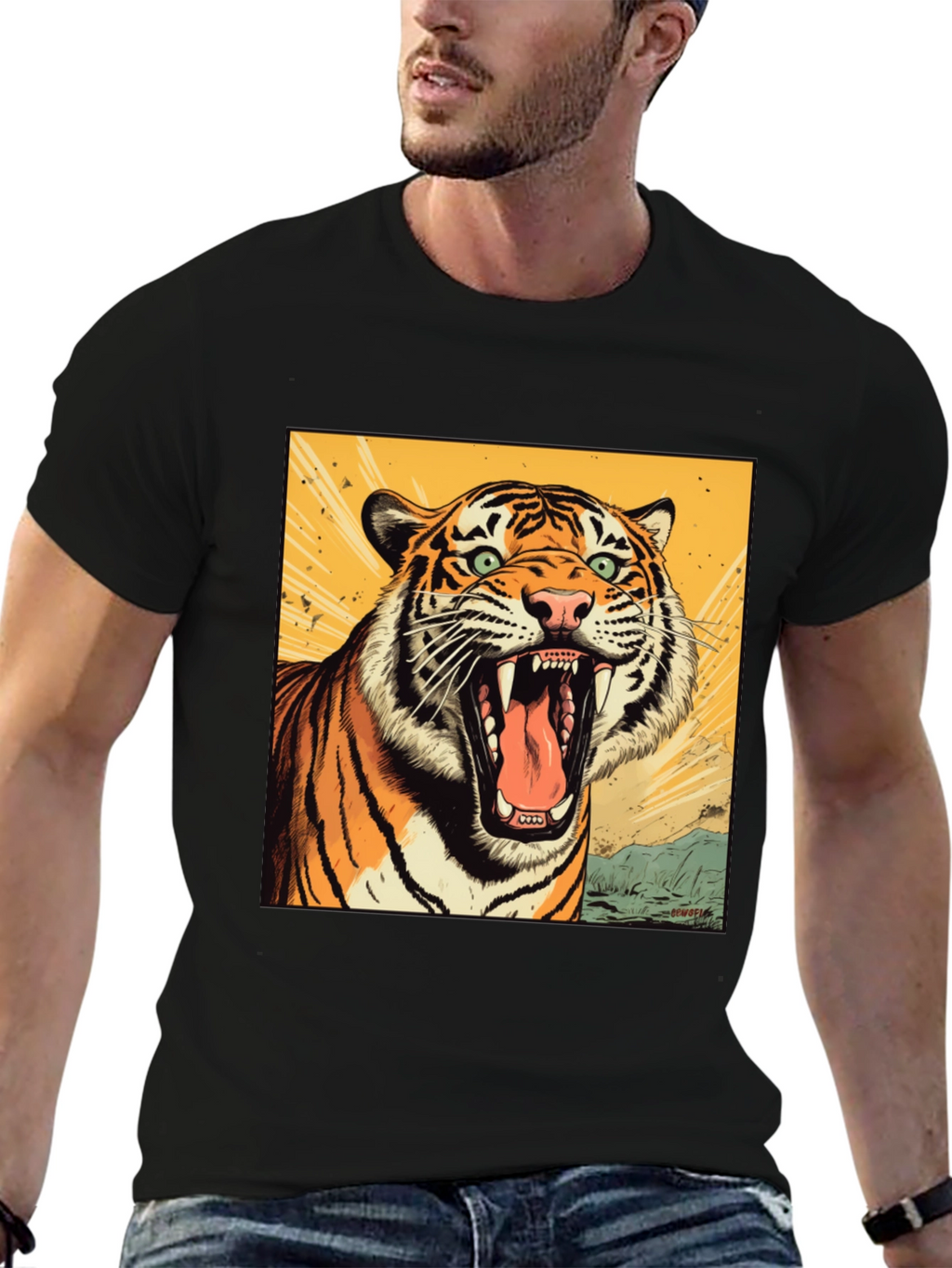 Tiger Graphic Tee - Fierce Roar Design