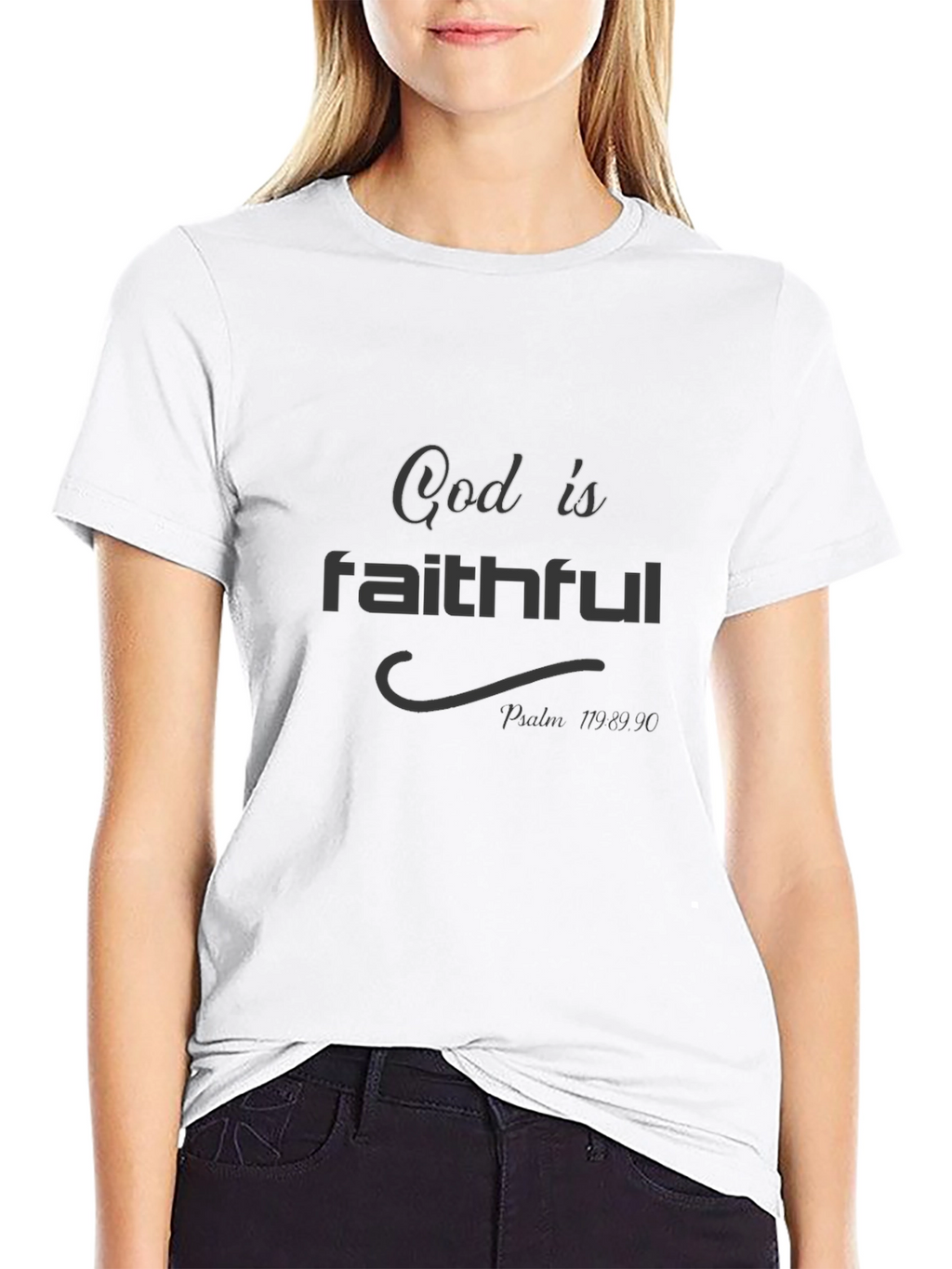 God Is Faithful Black T-Shirt