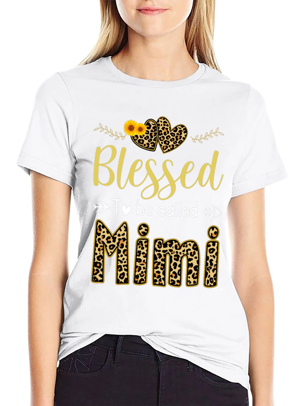 Blessed to Be Called Mimi Leopard Print T-Shirt