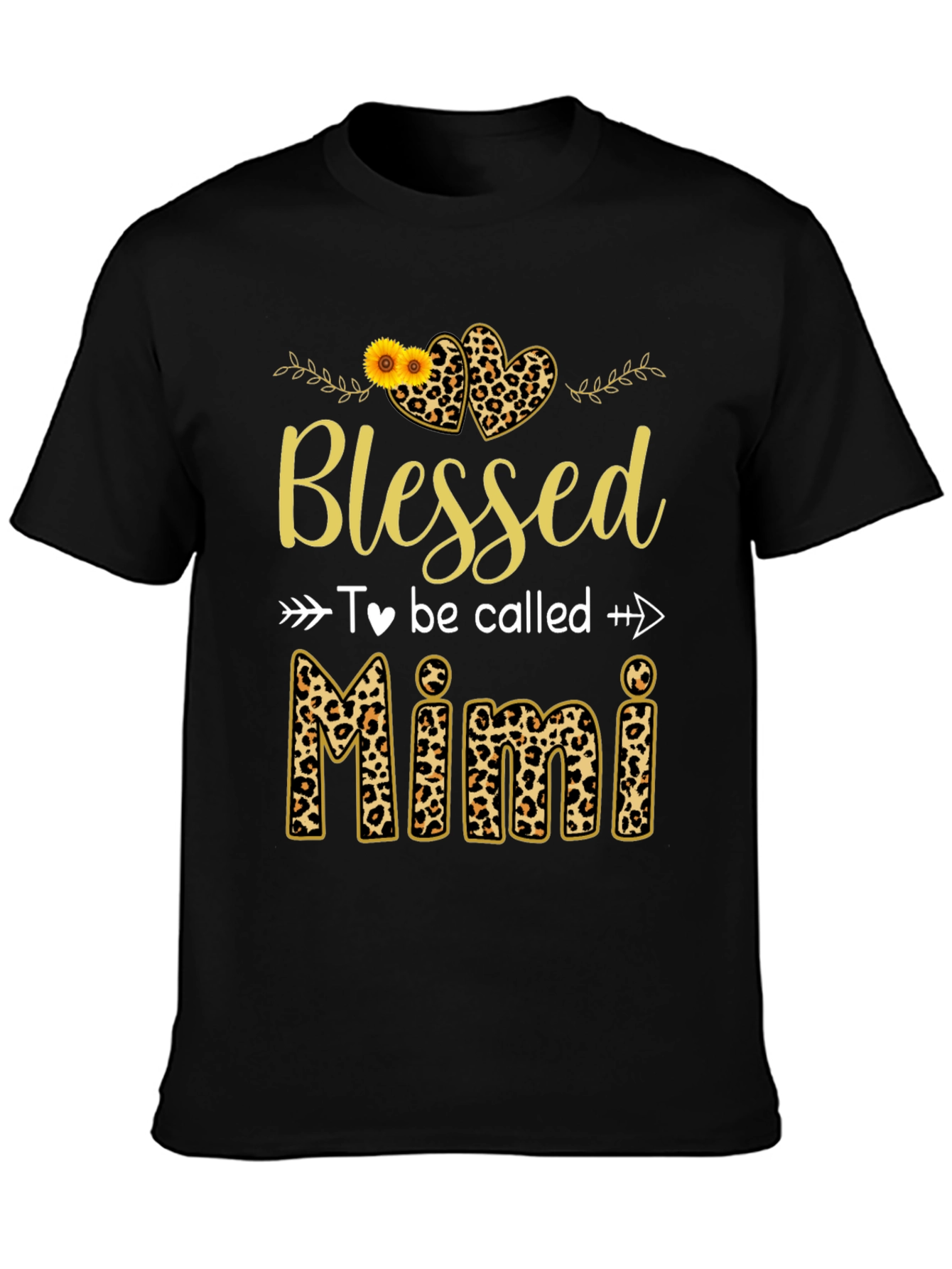 Blessed to Be Called Mimi Leopard Print T-Shirt