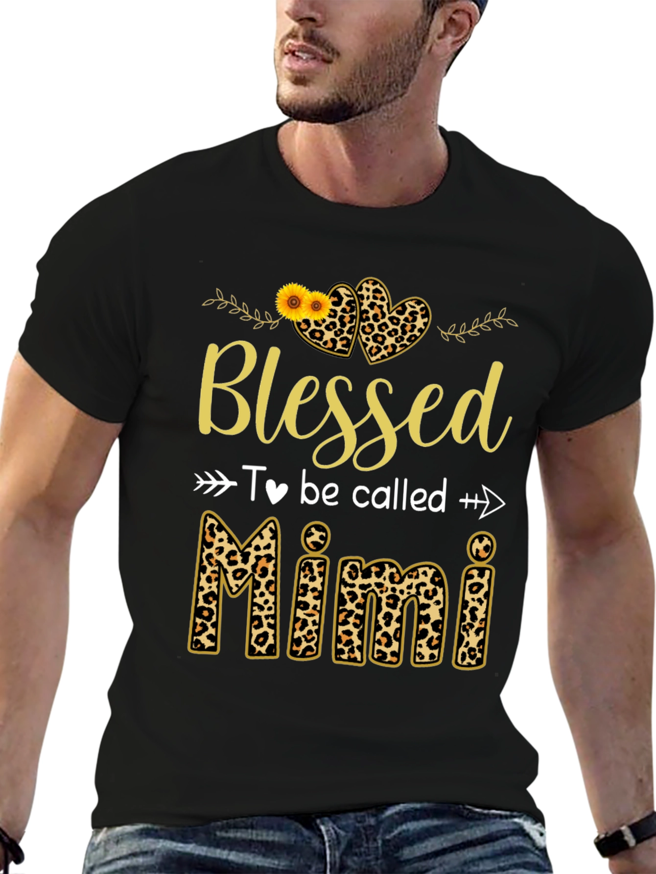 Blessed to Be Called Mimi Leopard Print T-Shirt