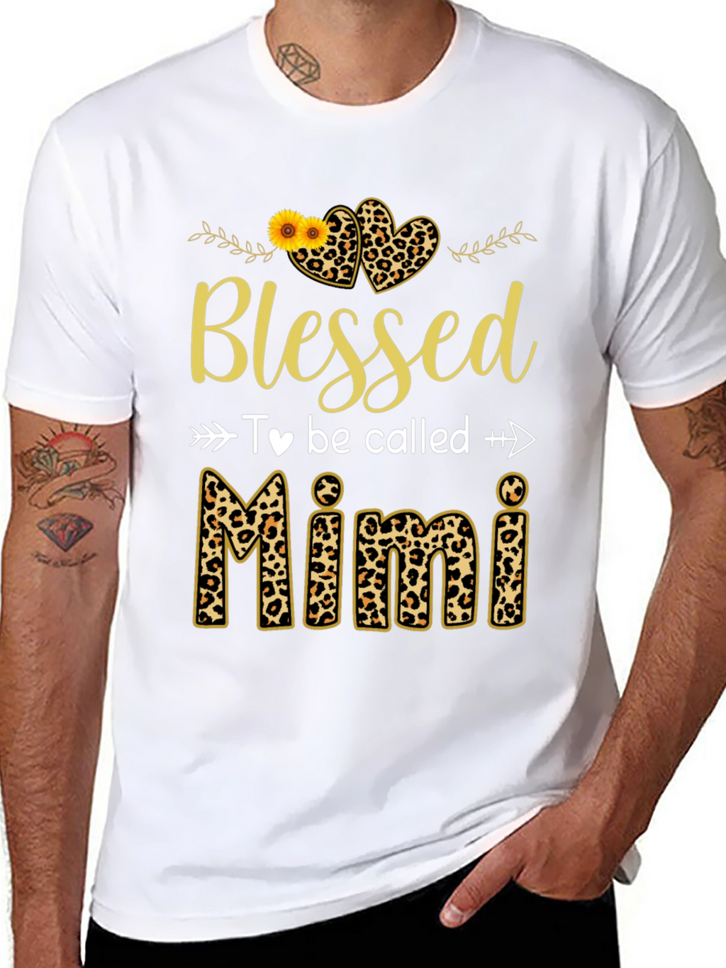 Blessed to Be Called Mimi Leopard Print T-Shirt