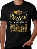 Blessed to Be Called Mimi Leopard Print T-Shirt