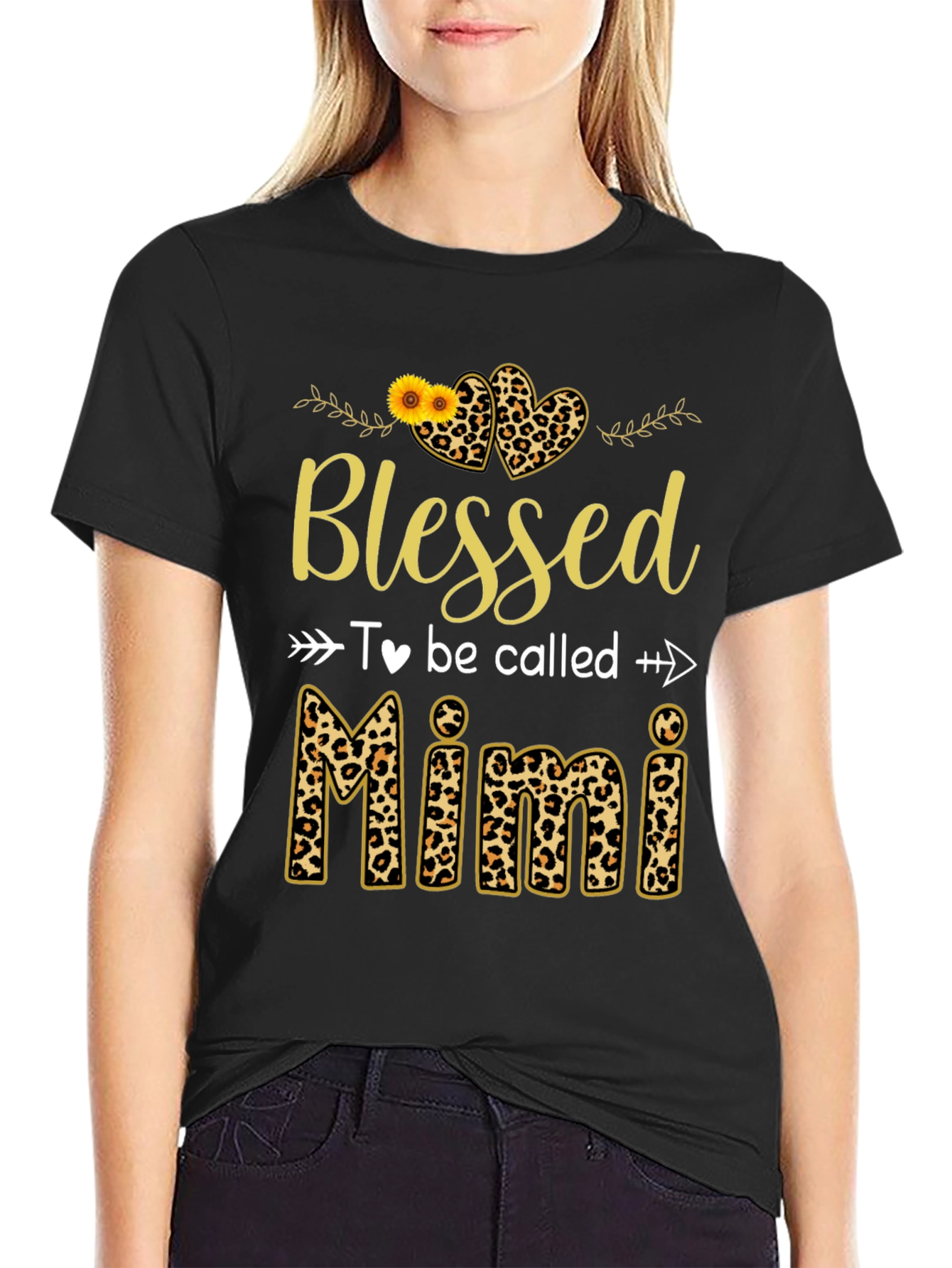 Blessed to Be Called Mimi Leopard Print T-Shirt