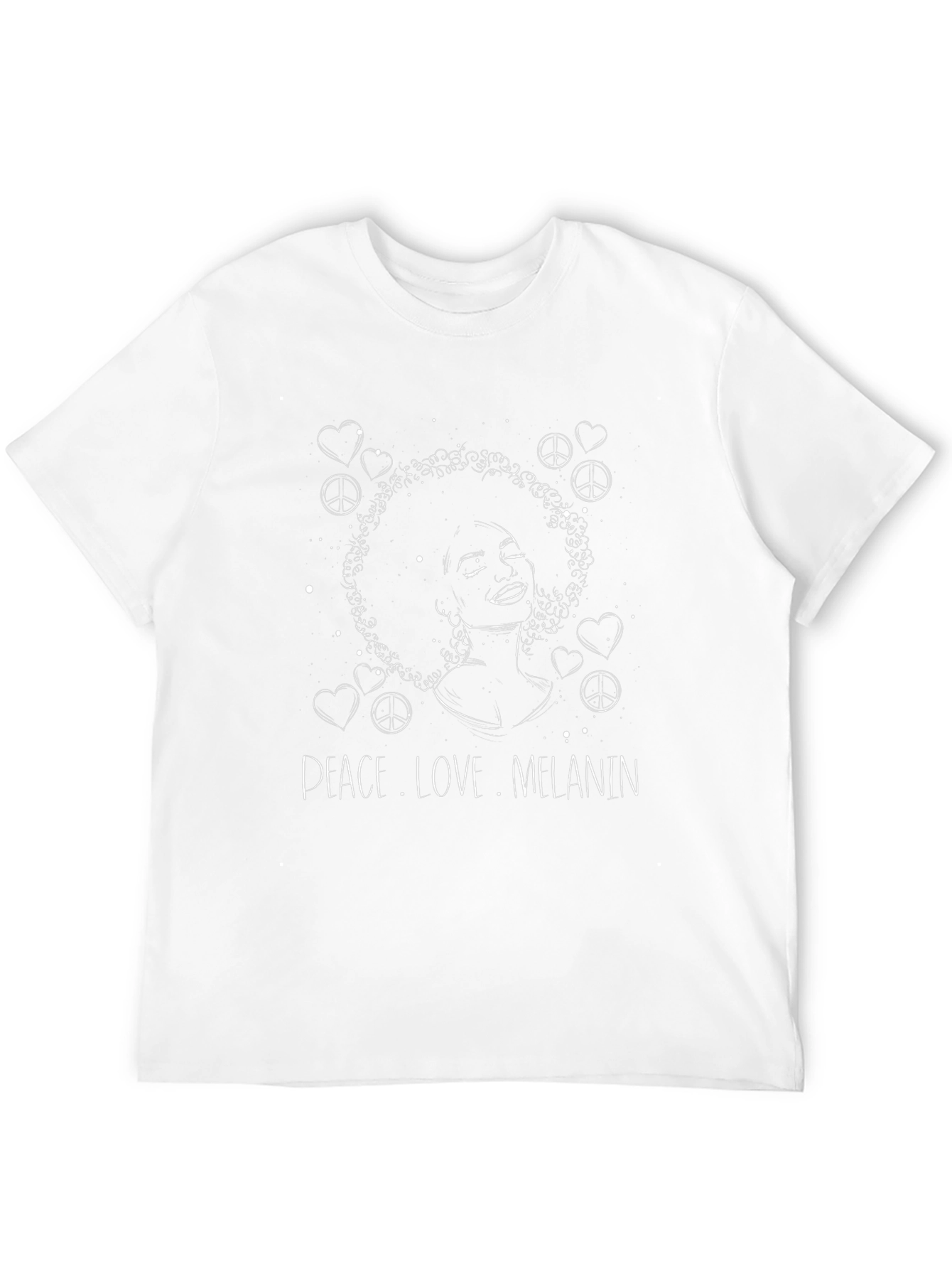 Peace Love Melanin T-Shirt Black