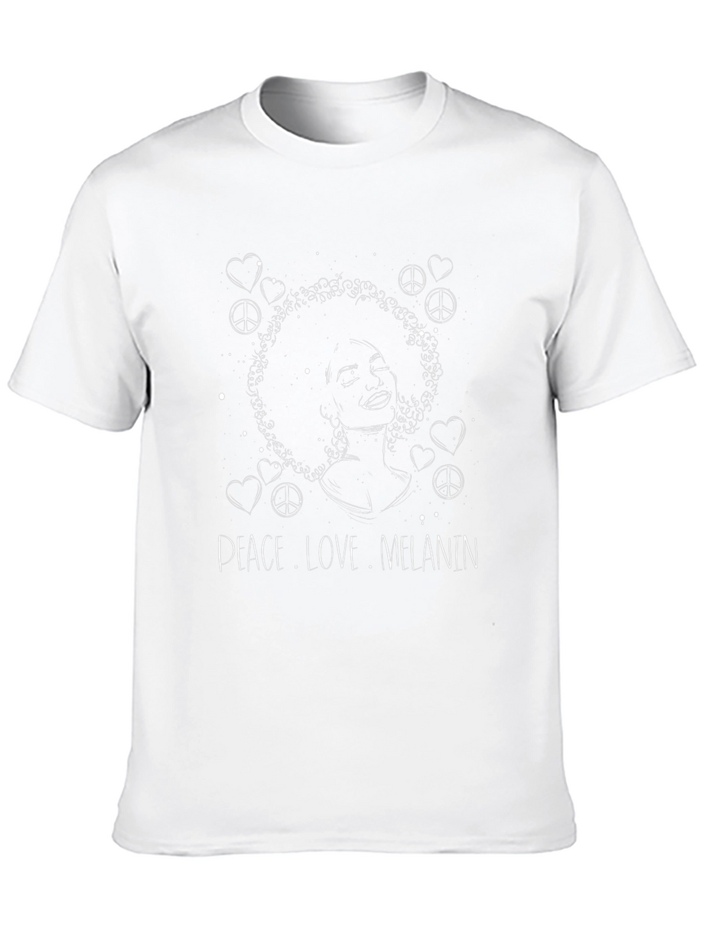 Peace Love Melanin T-Shirt Black