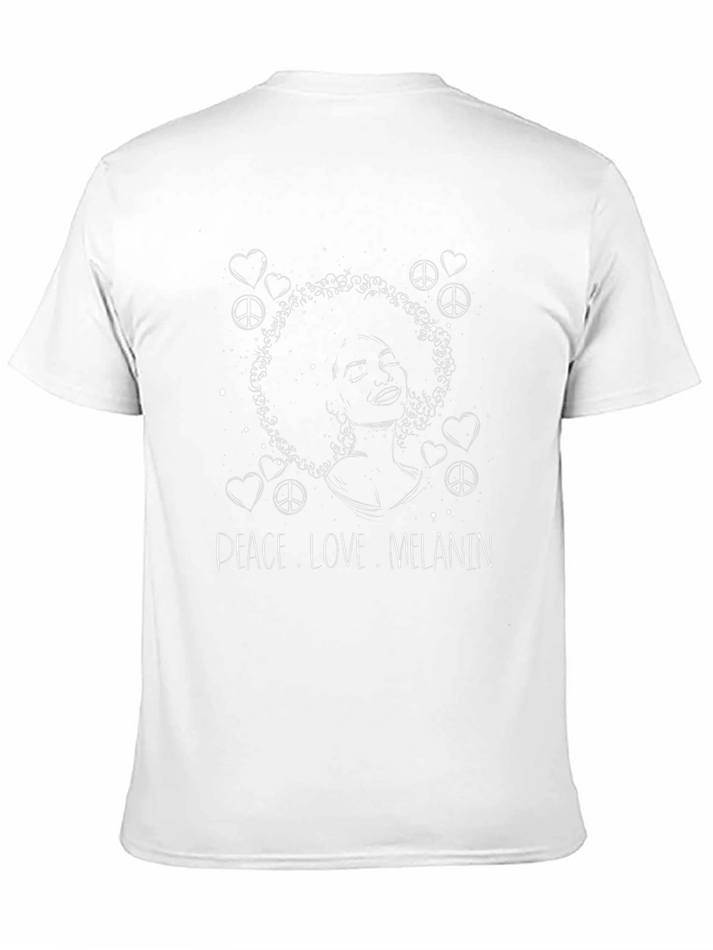 Peace Love Melanin T-Shirt Black