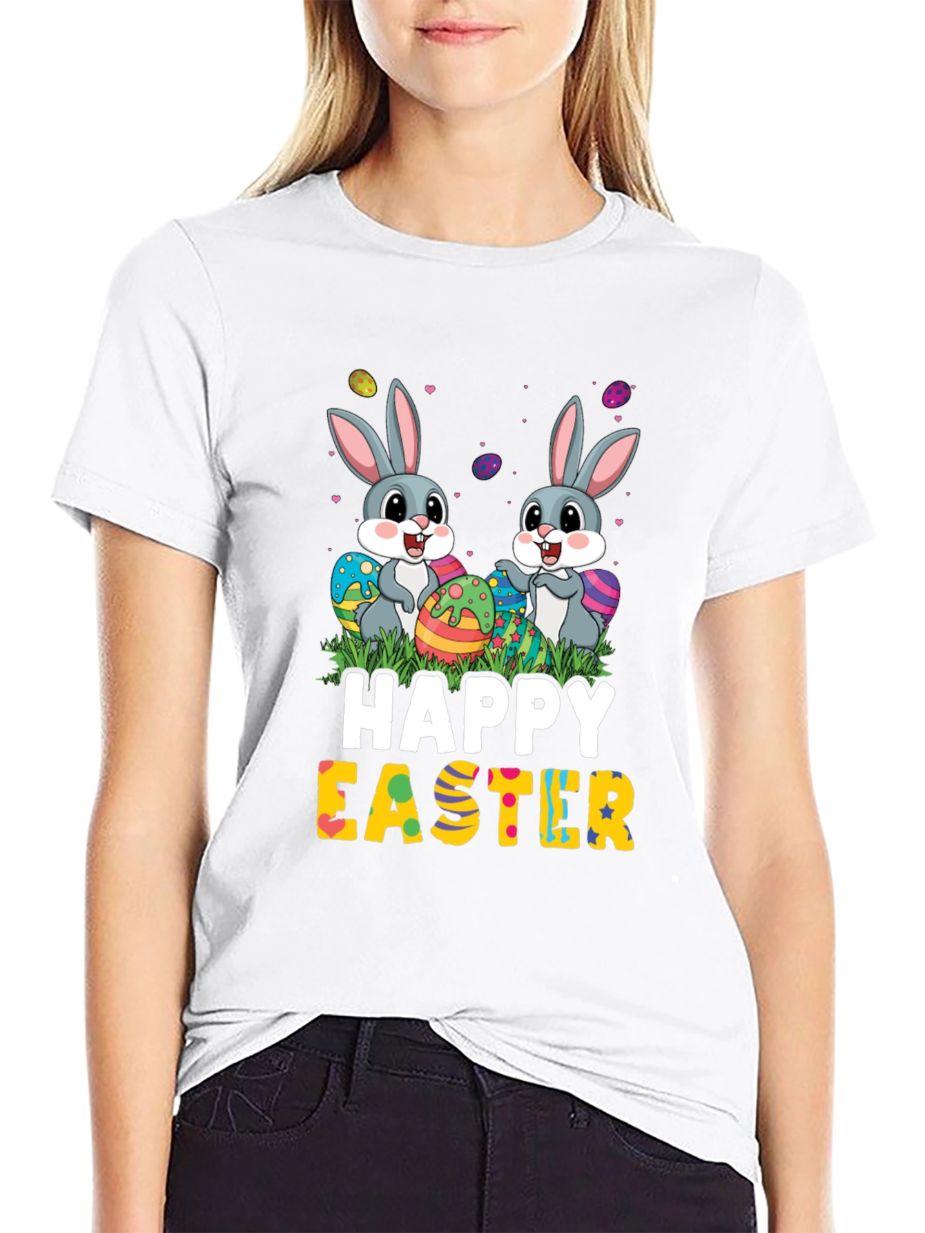 Happy Easter Bunny Graphic T-Shirt