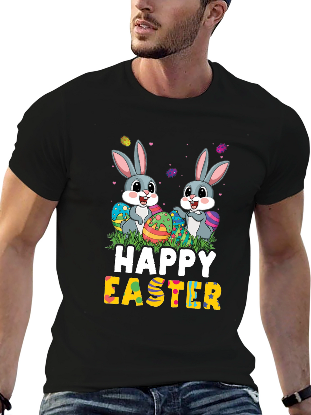 Happy Easter Bunny Graphic T-Shirt