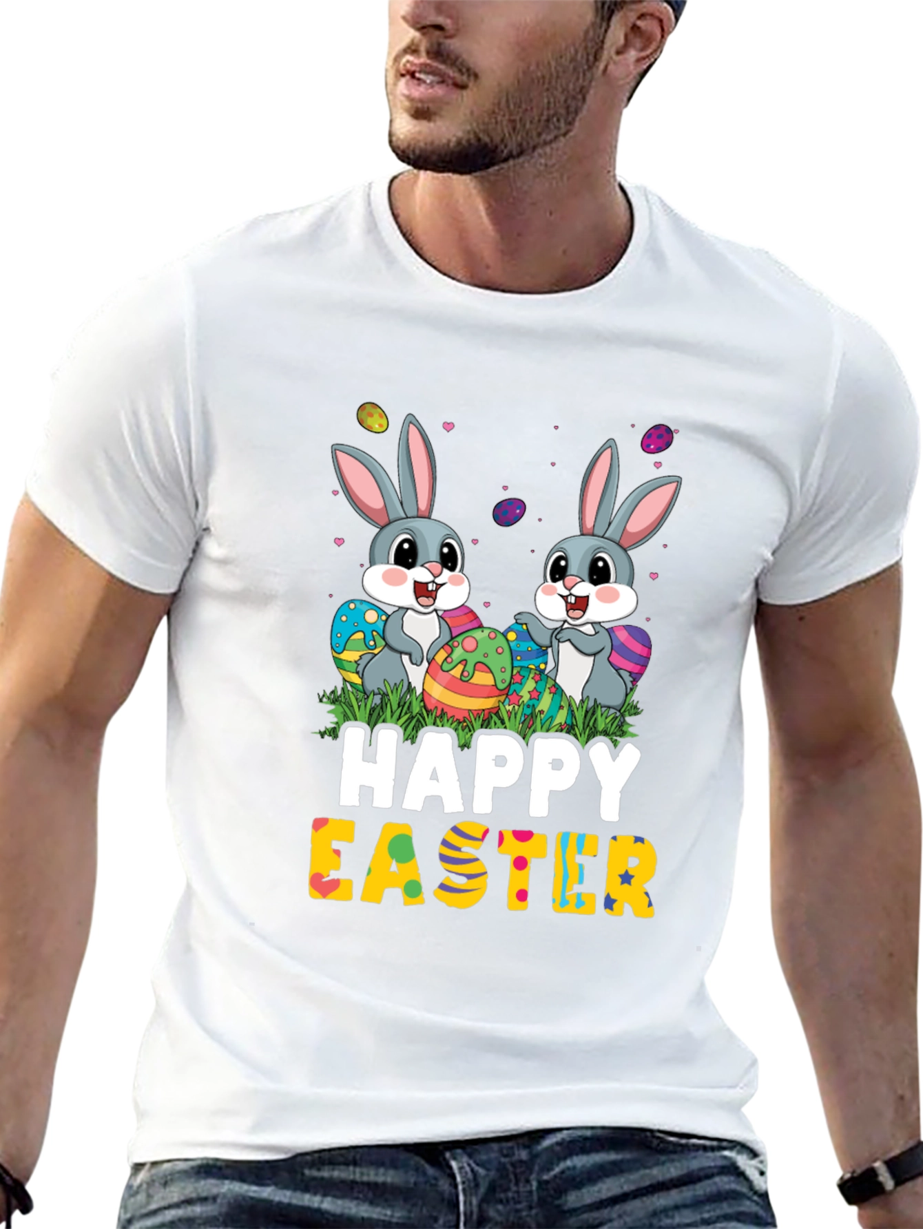 Happy Easter Bunny Graphic T-Shirt