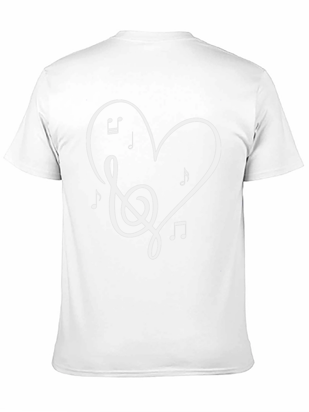Music Heart Graphic Black T-Shirt