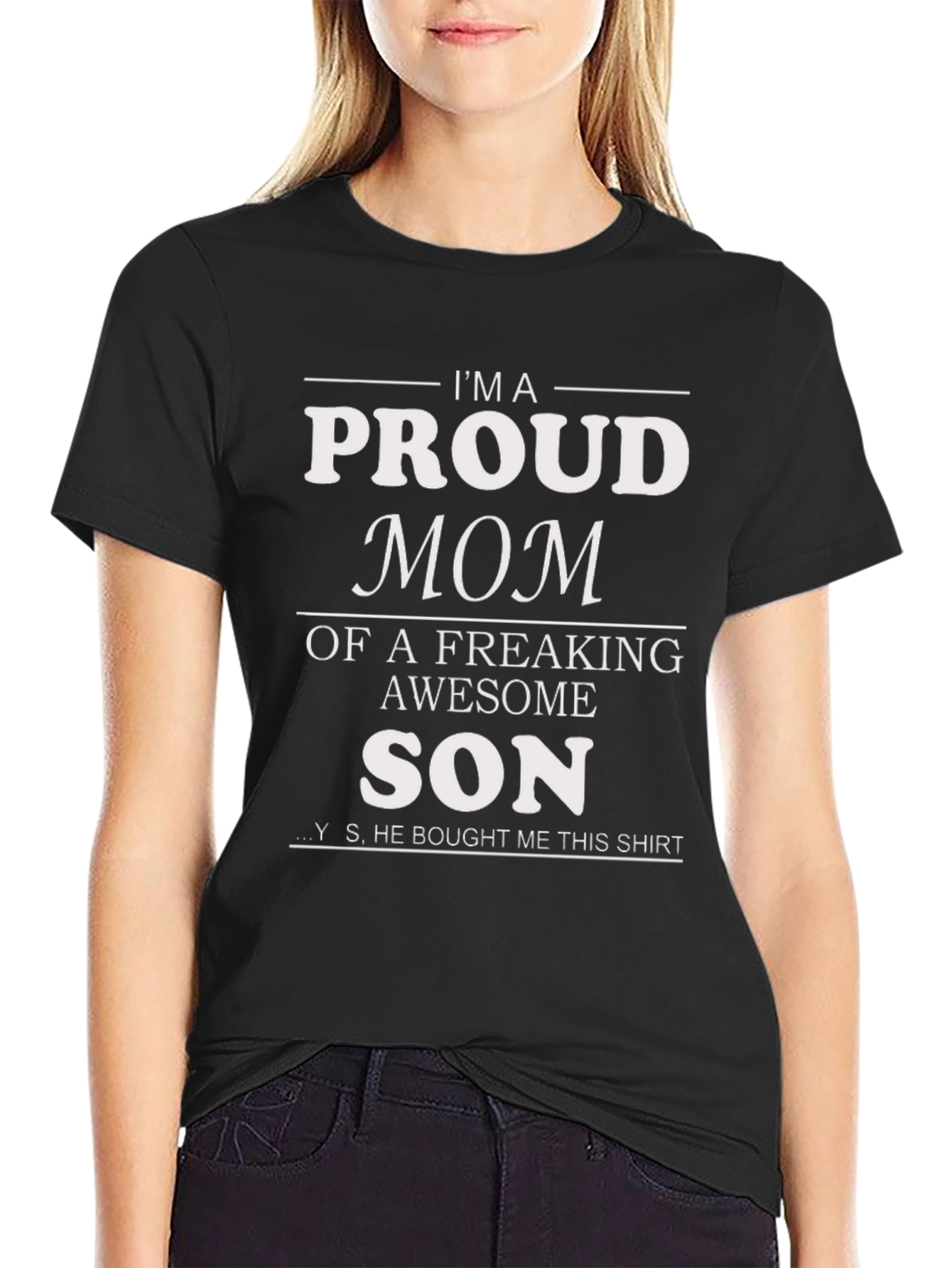 Proud Mom T-Shirt - Awesome Son Gift