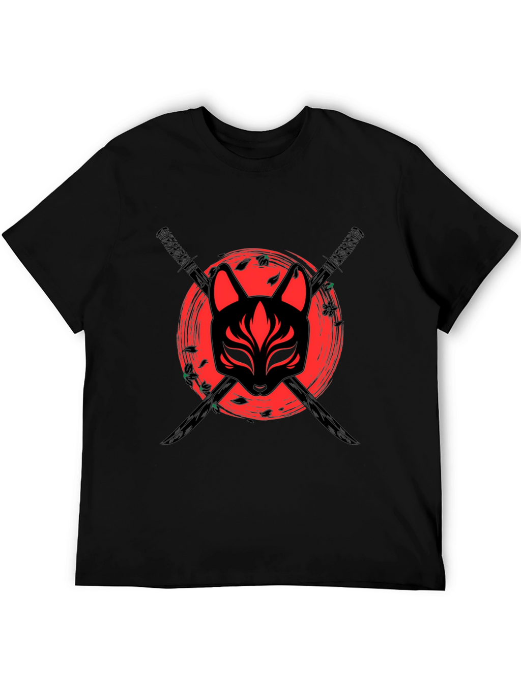 Samurai Fox Mask Graphic T-Shirt