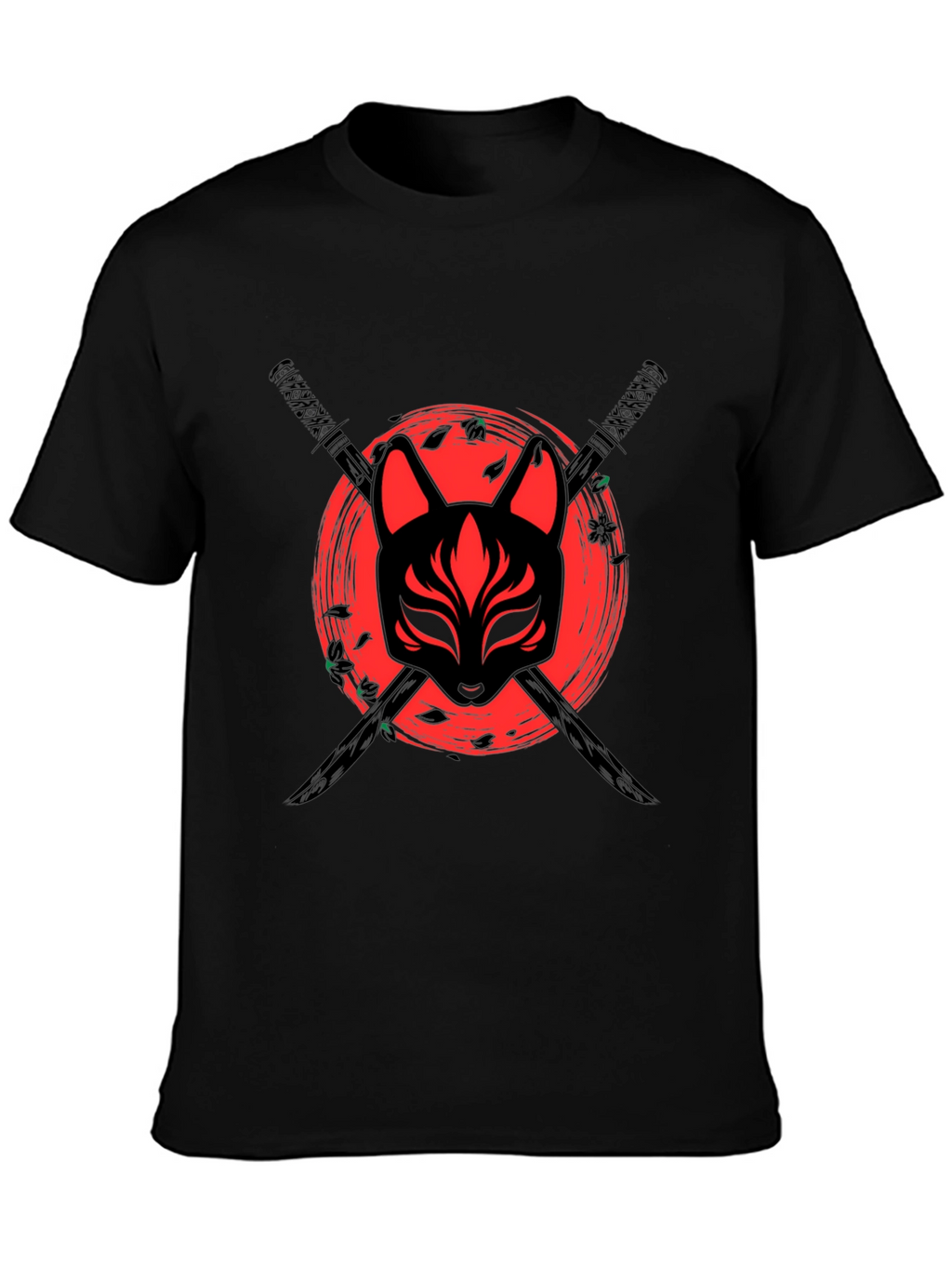 Samurai Fox Mask Graphic T-Shirt