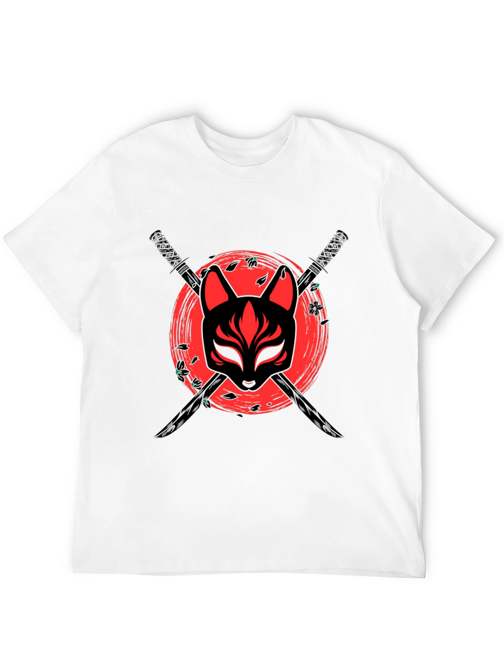 Samurai Fox Mask Graphic T-Shirt