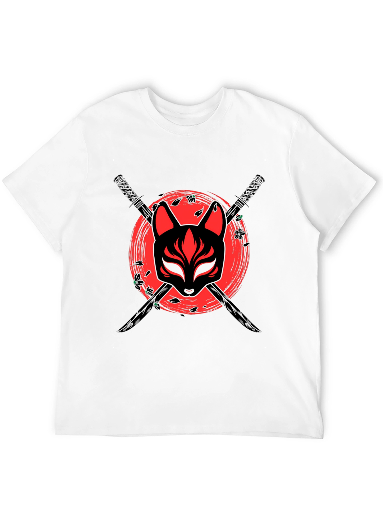 Samurai Fox Mask Graphic T-Shirt