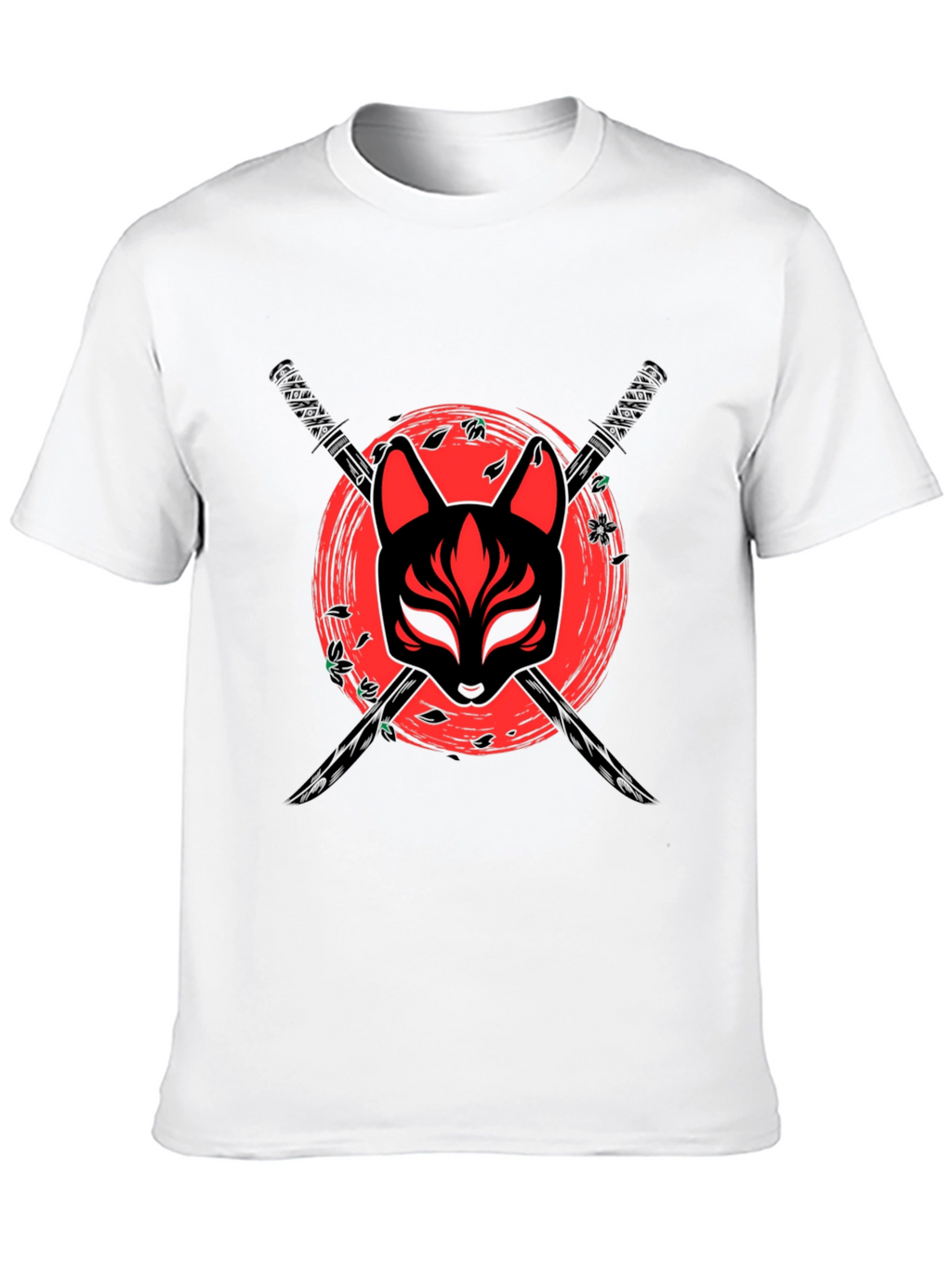 Samurai Fox Mask Graphic T-Shirt