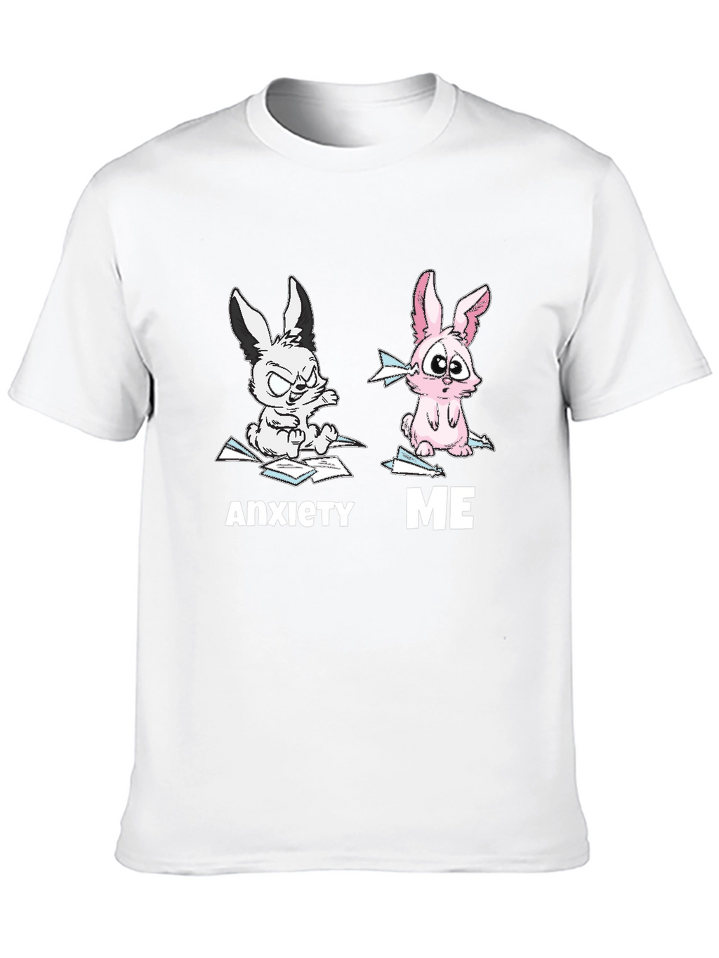 Anxiety vs Me Funny Graphic Tee