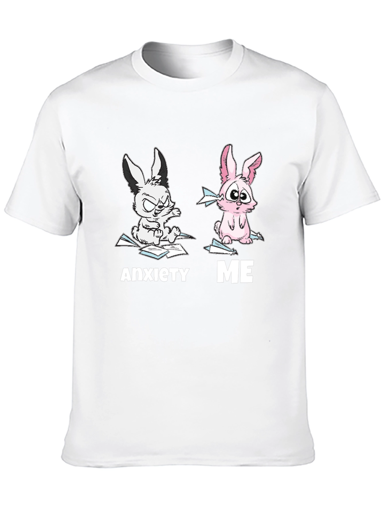 Anxiety vs Me Funny Graphic Tee