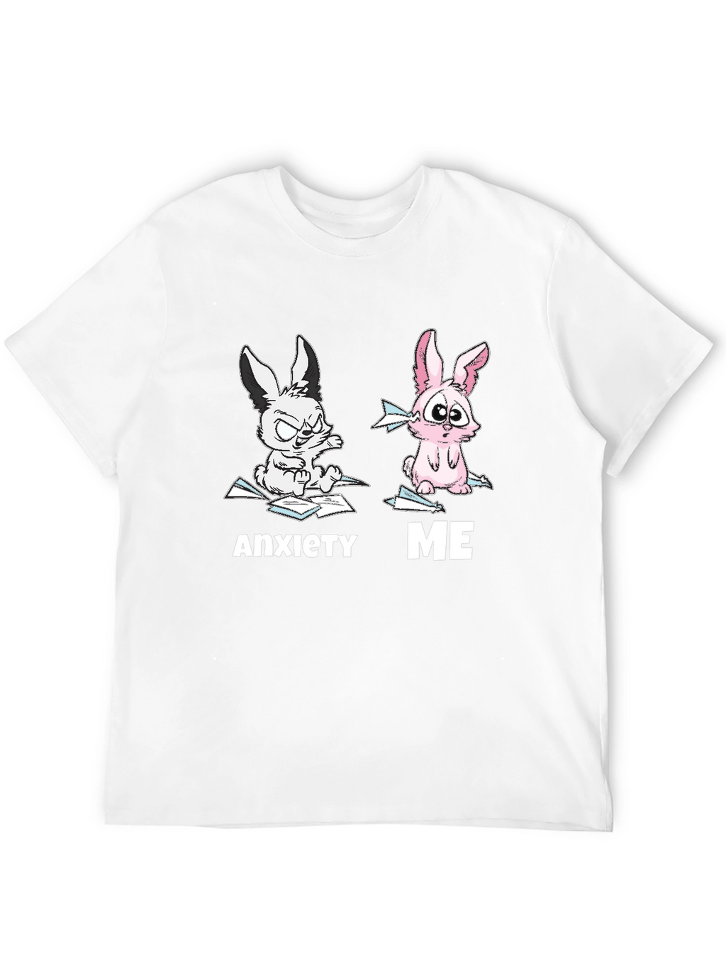 Anxiety vs Me Funny Graphic Tee