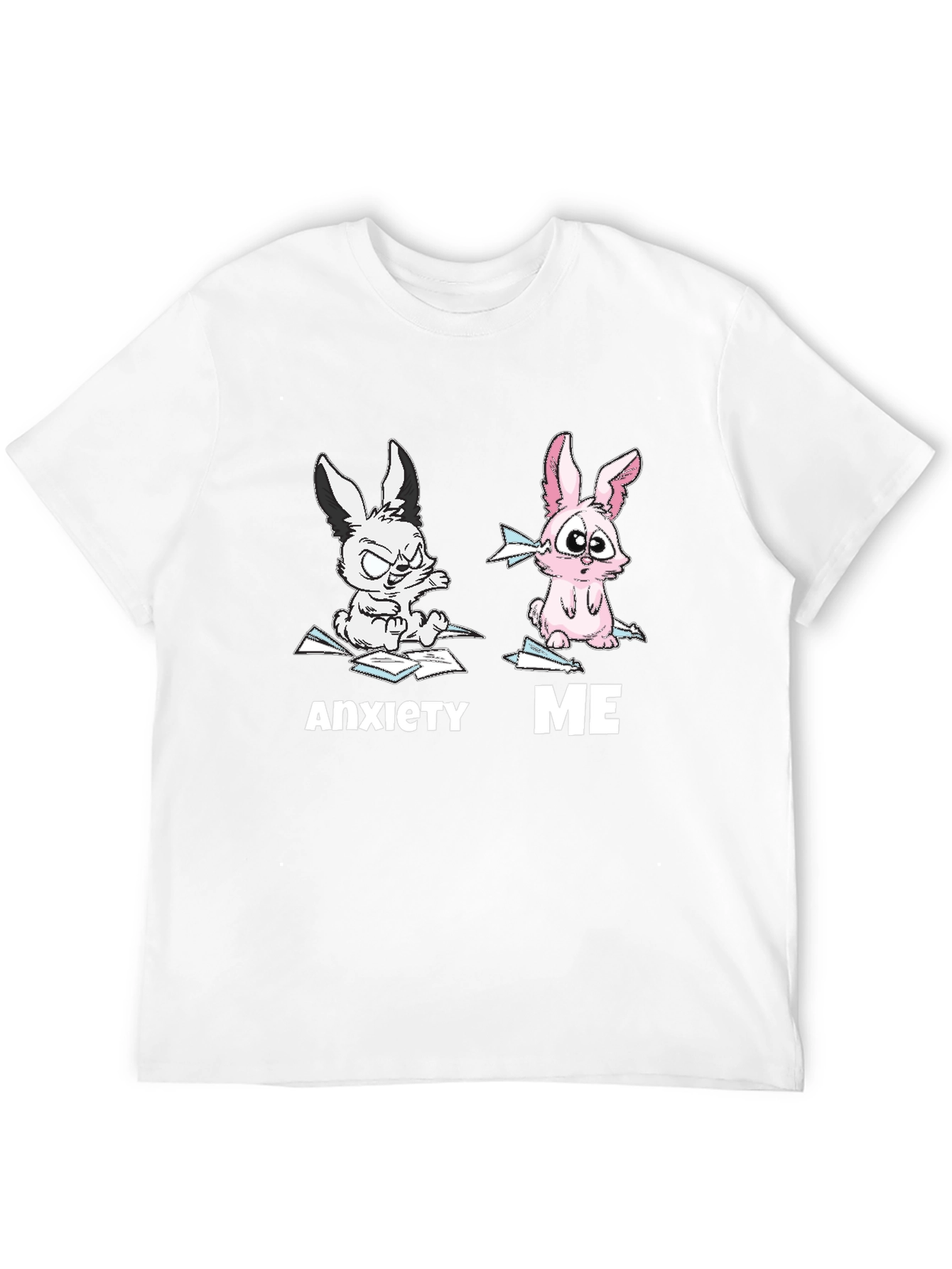Anxiety vs Me Funny Graphic Tee