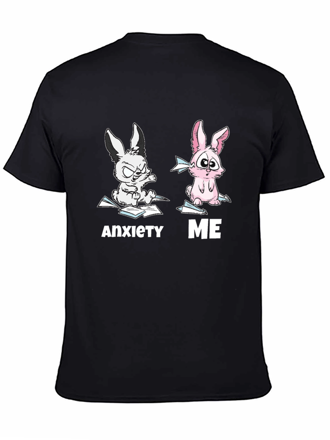 Anxiety vs Me Funny Graphic Tee