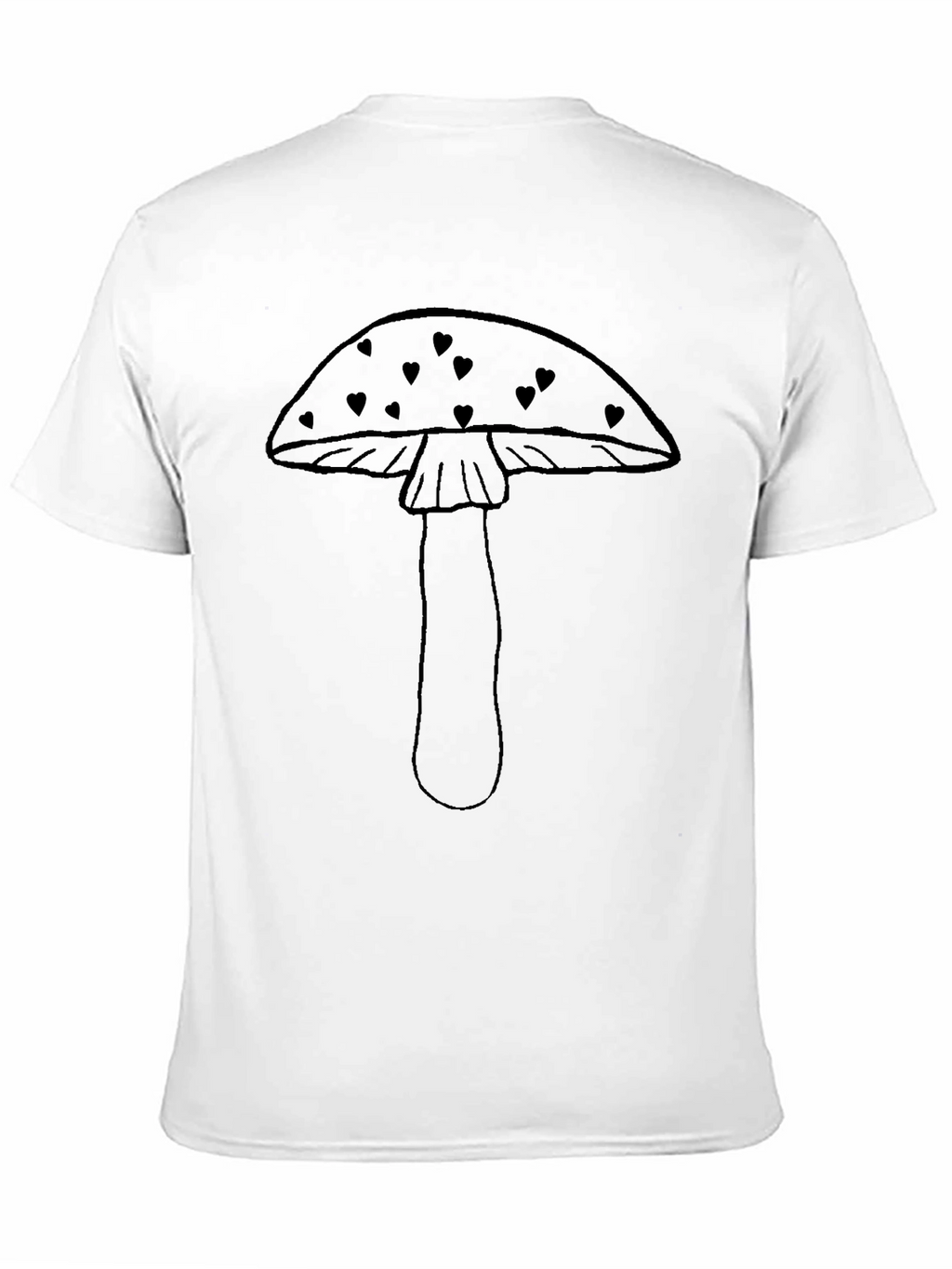 Mushroom Heart Graphic Tee - Black