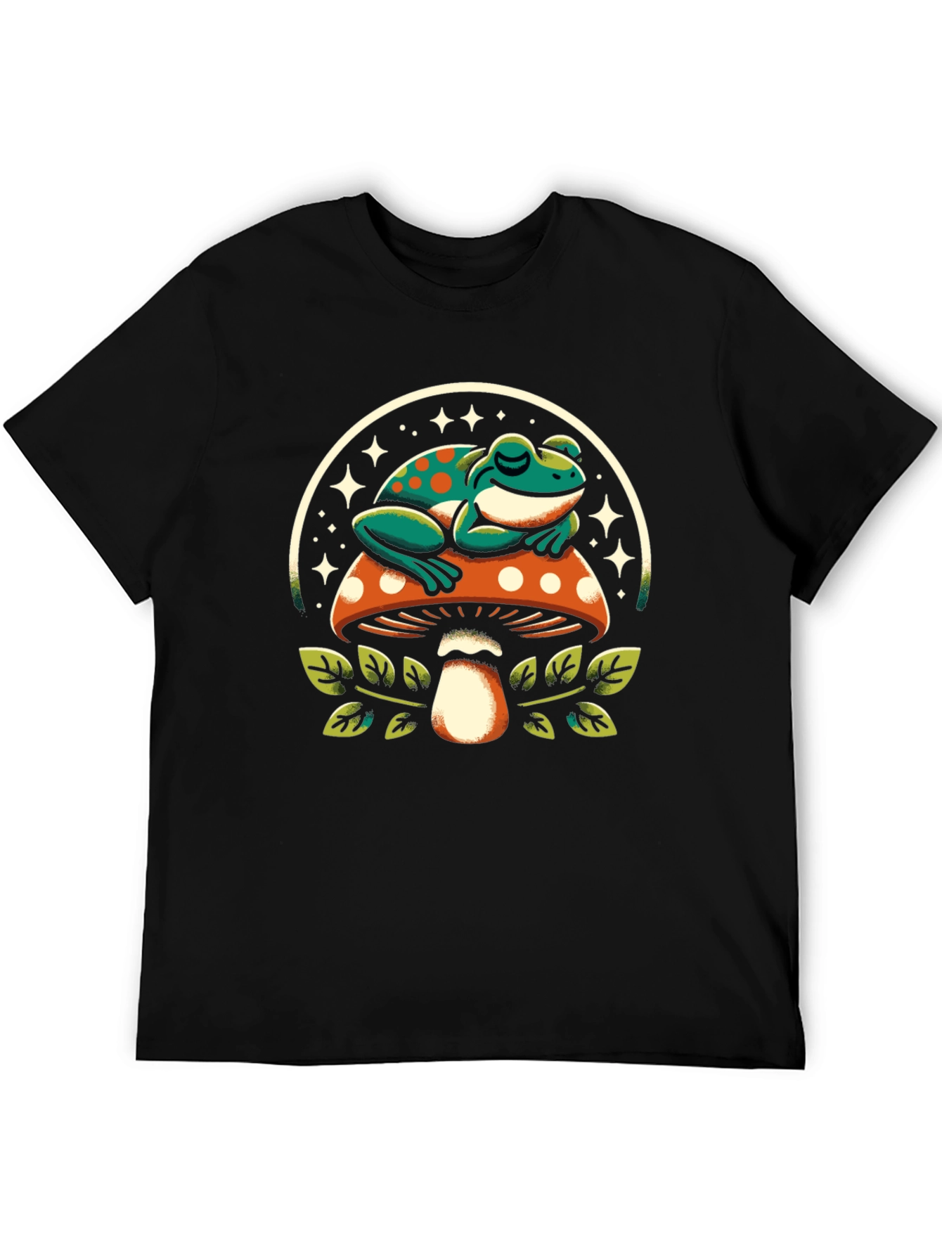 Frog on Mushroom Graphic Tee - Relaxed Fit