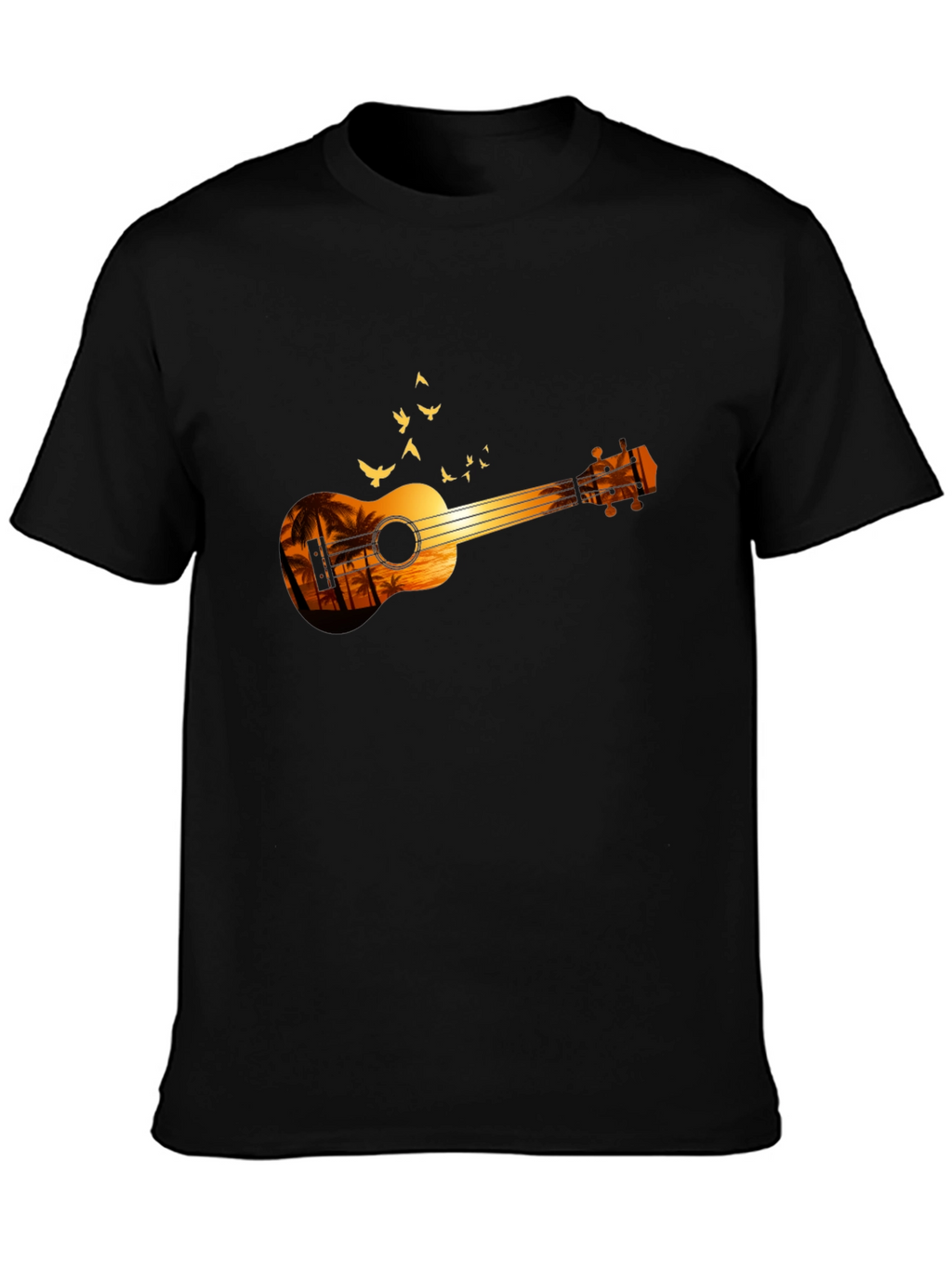 Sunset Ukulele Graphic T-Shirt
